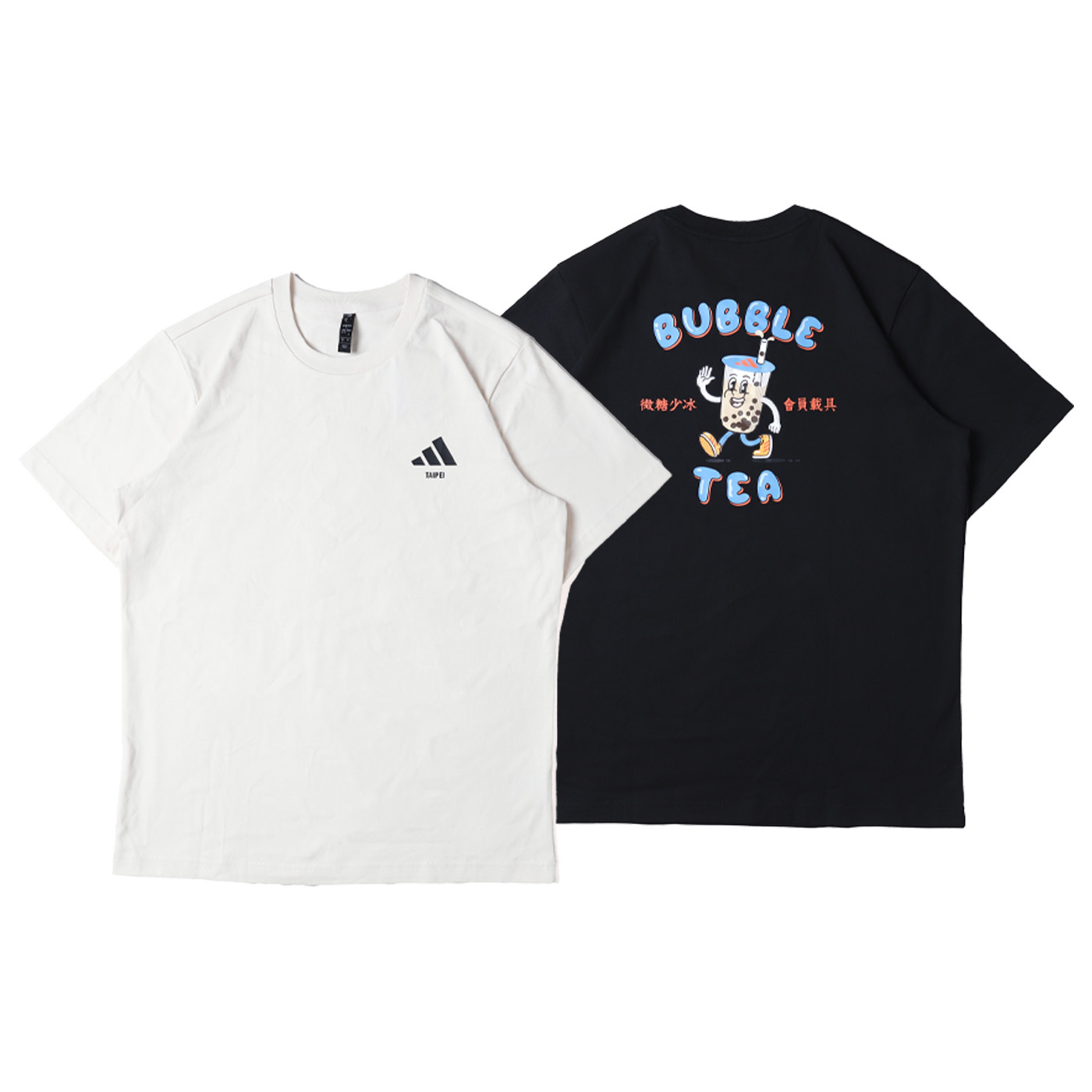 男女款 ADIDAS TAIPEI TEE 黑色 米白 台北 珍奶 會員載具 印花 短T【LE1254/LE1255】ADLP