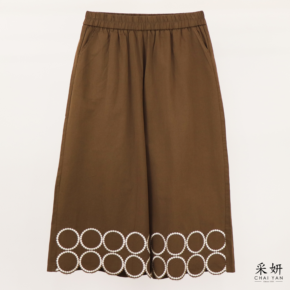 圓圈圈休閒九分寬褲