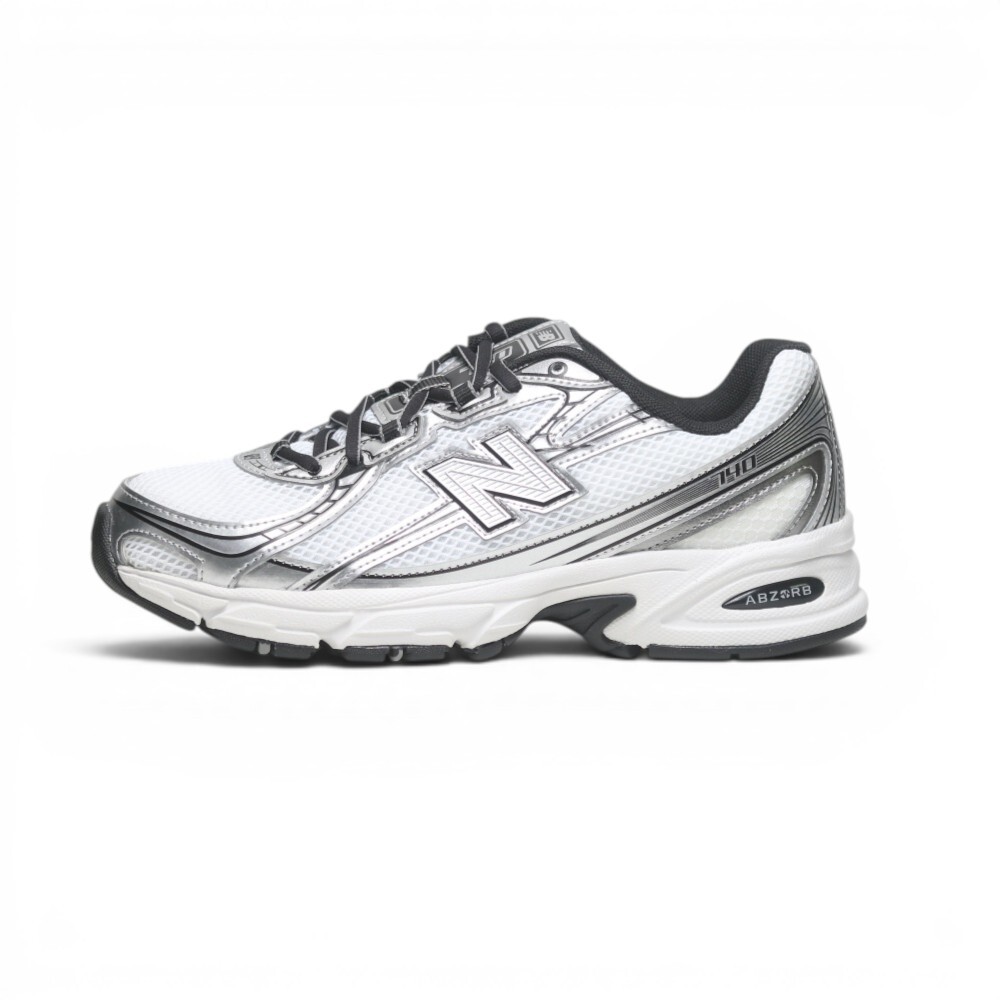 NEW BALANCE 慢跑鞋 NB 740 白黑 金屬 復古 情侶鞋 男女 U7401P5