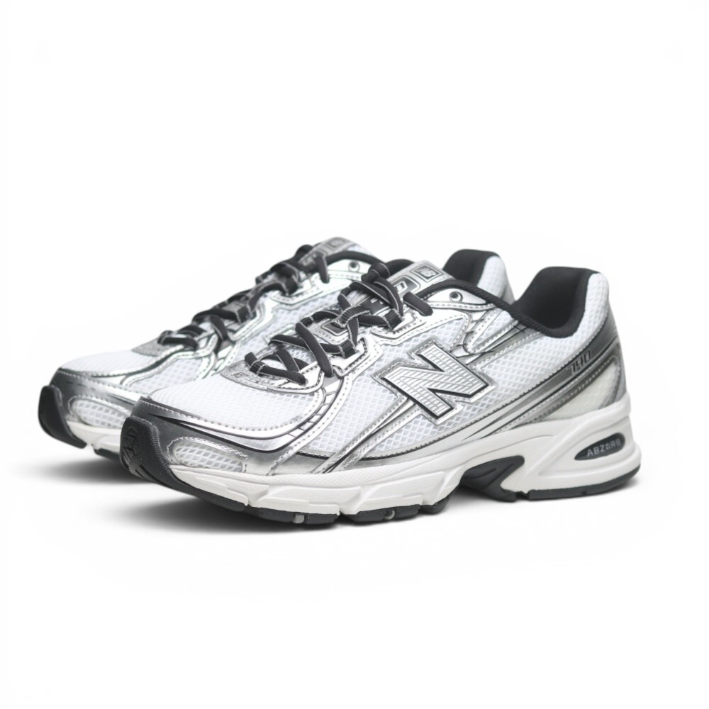 NEW BALANCE 慢跑鞋 NB 740 白黑 金屬 復古 情侶鞋 男女 U7401P5