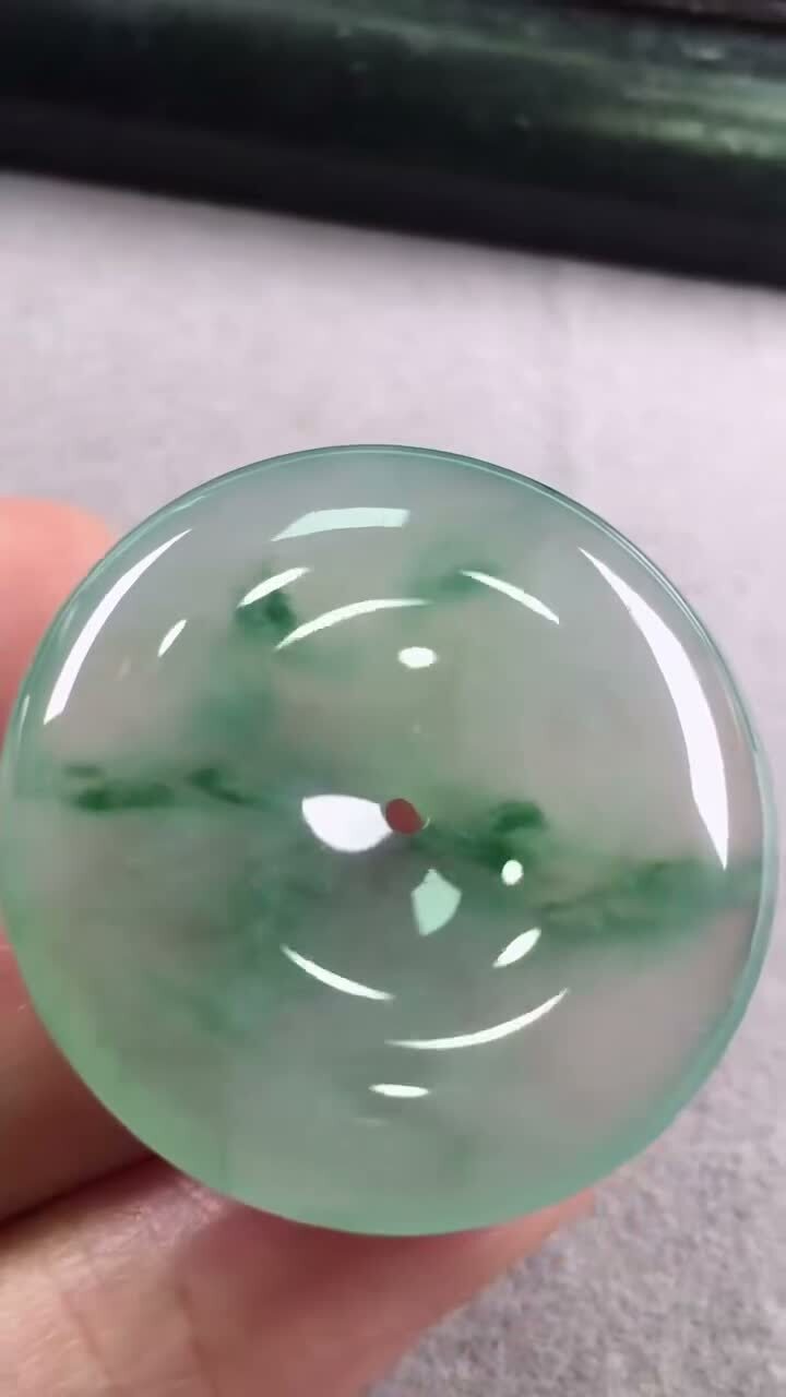 翡翠平安扣 (30.6mm直徑),天然翡翠A玉, 緬甸玉, Jade, Jadeite