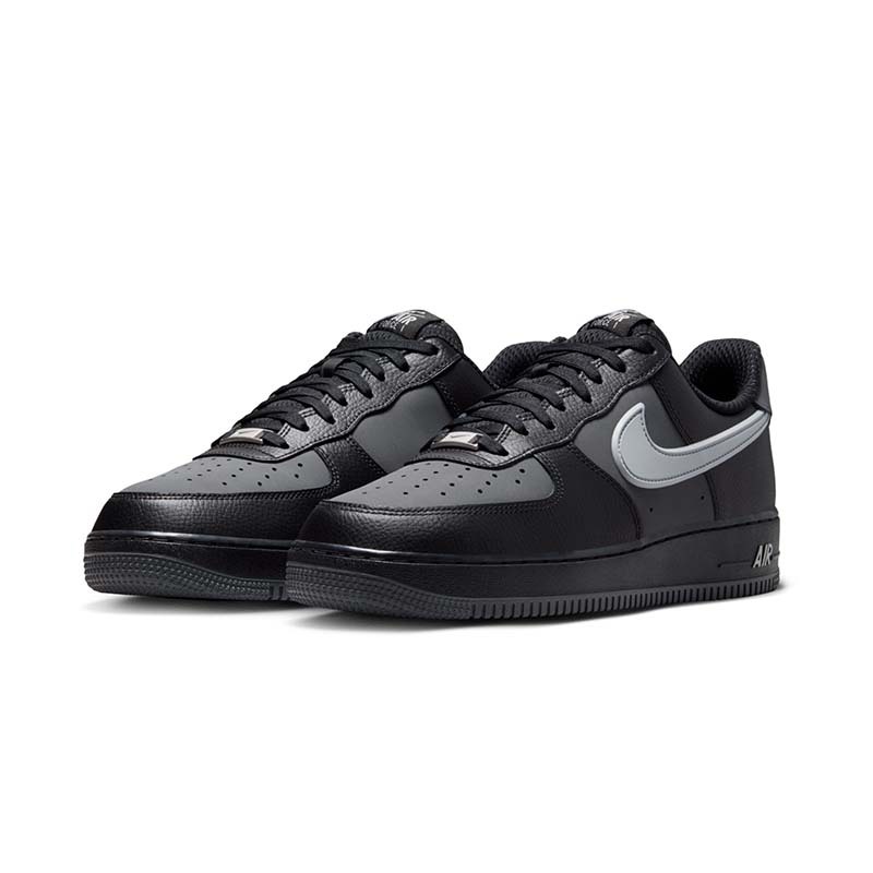 Nike Air Force 1 07 LV8 拼接 皮革 休閒鞋 黑色 煙灰色 男鞋 IR1475-010 [台灣現貨]