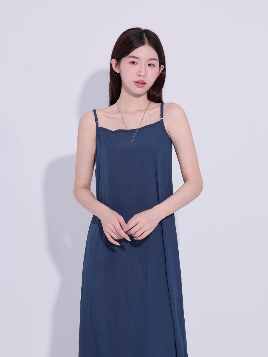 SALE 1000 OH!HER 涼感平領可調肩帶長洋裝