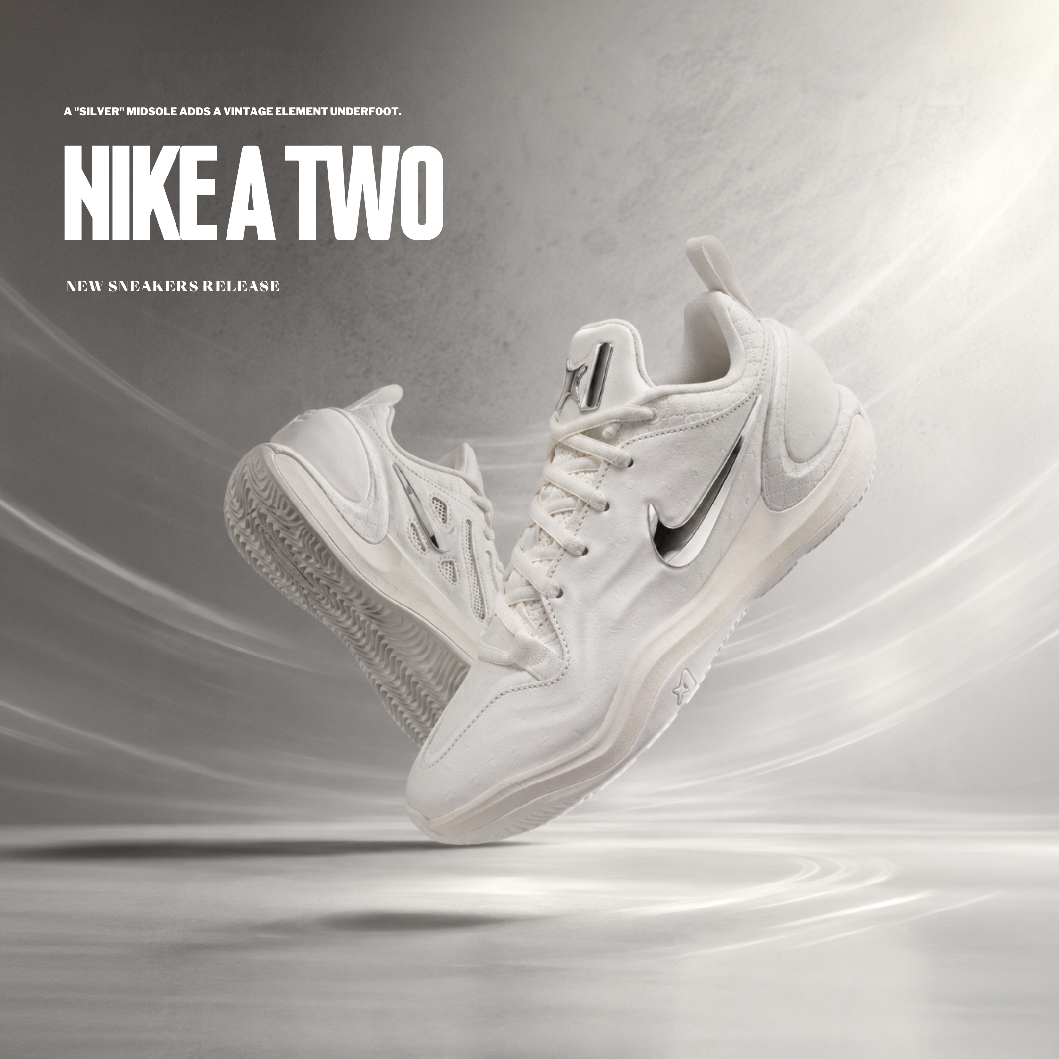NICEDAY 代購 Nike A'two A2 白 白銀 米白 米白銀 未來 科技 籃球鞋 實戰 IX1853-100
