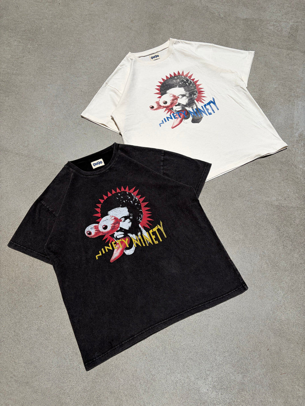 <7月新品> 9090 Popping Eyes 洗舊 印刷 短袖 T恤 兩色