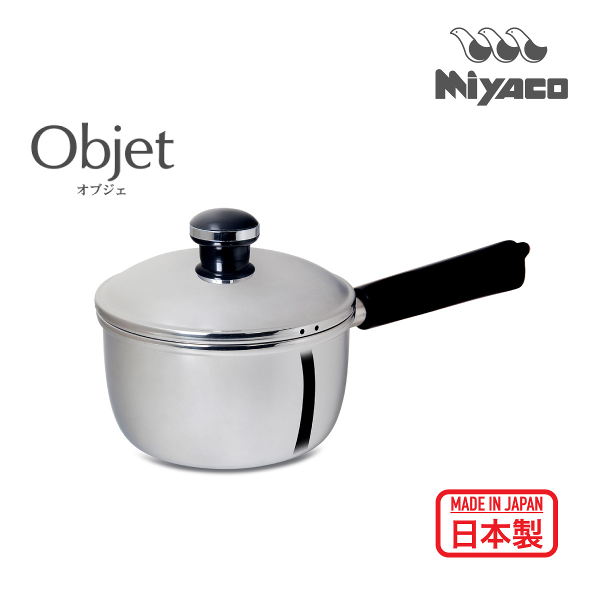 Miyaco Object D16cm 1.7L IH Saucepan with Lid -OJ-3