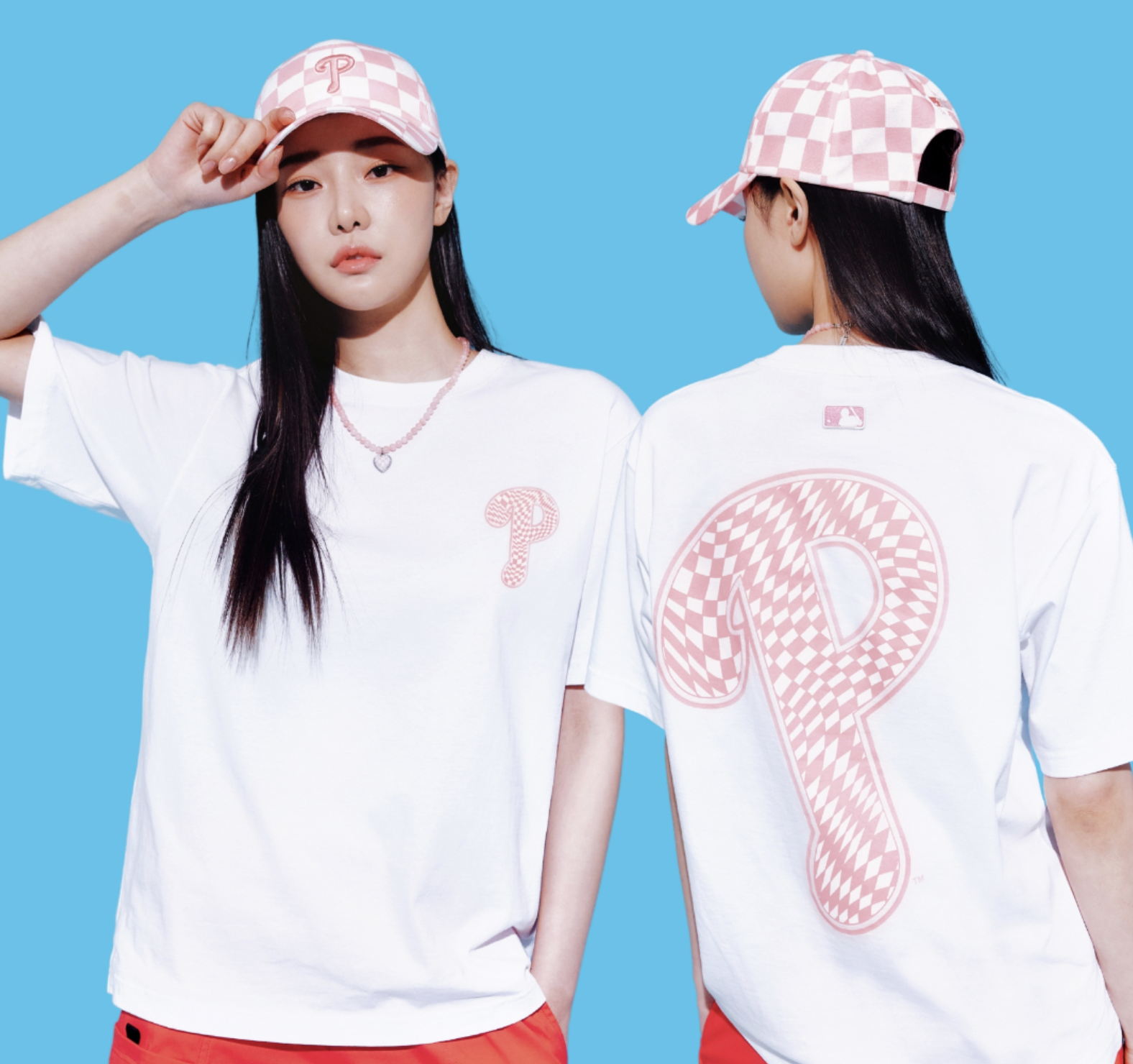 韓國 MLB格仔LOGO T-Shirt ,清貨貨品,不設退換（K7 MLB237）