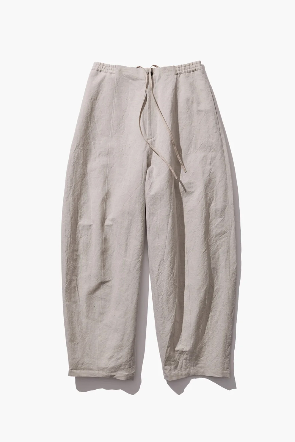ATON CRISPY LINEN BAKER PANTS (2COL)