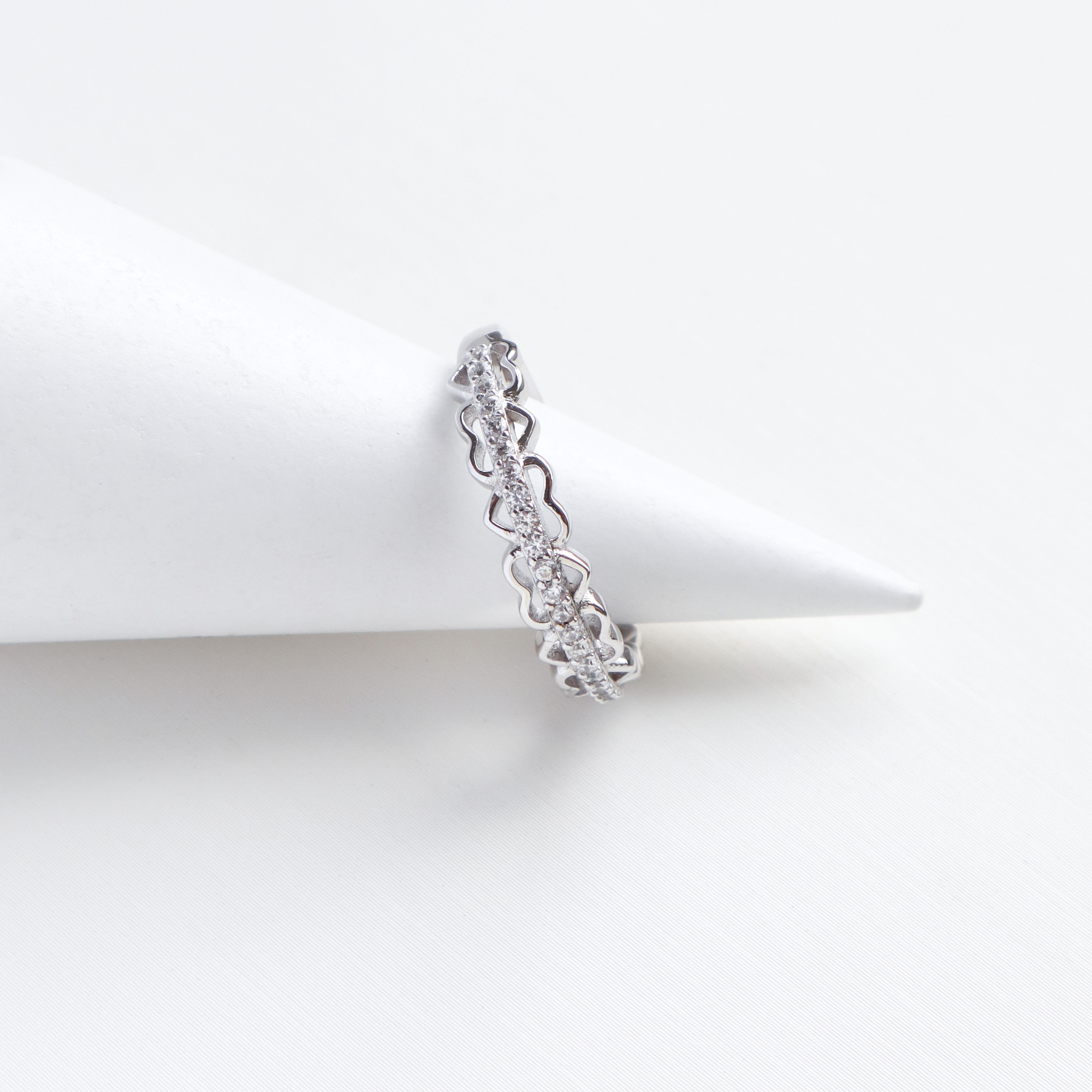 Silver/愛心蕾絲戒指