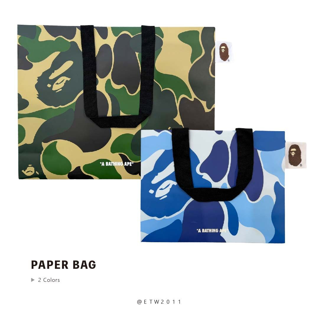 ☆ETW☆【EASY TO WEAR】BAPE PAPER BAG 紙袋 猿人 迷彩 購物袋