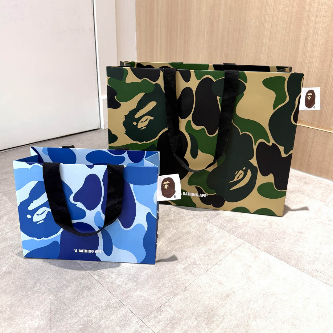 ☆ETW☆【EASY TO WEAR】BAPE PAPER BAG 紙袋 猿人 迷彩 購物袋