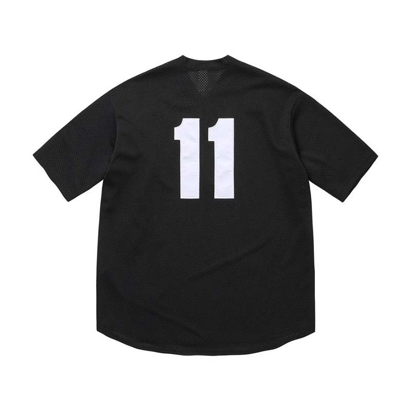 Supreme Shop S Logo Baseball Henley 棒球亨利衫 網眼短袖 黑色 SS26KN82-BY [台灣現貨]