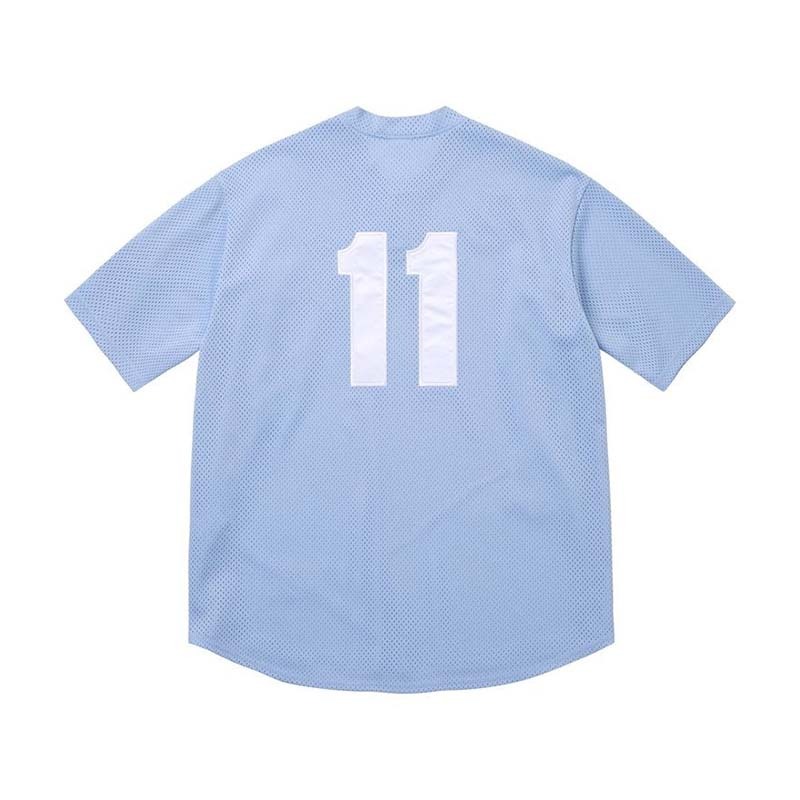 Supreme Shop S Logo Baseball Henley 棒球亨利衫 網眼短袖 藍色 SS26KN82-LE [台灣現貨]