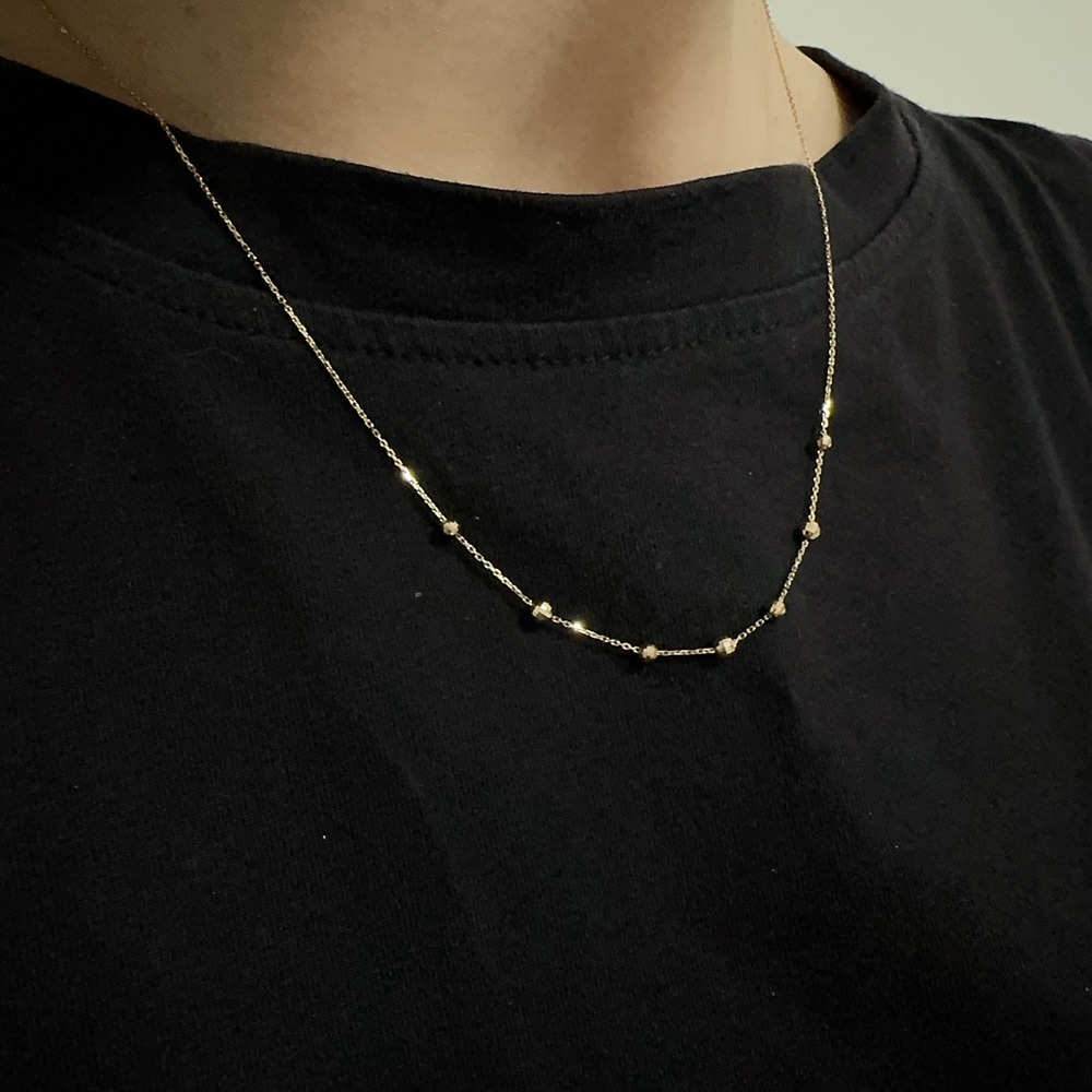【me.luxe】K10滑動小宇宙項鍊45cm