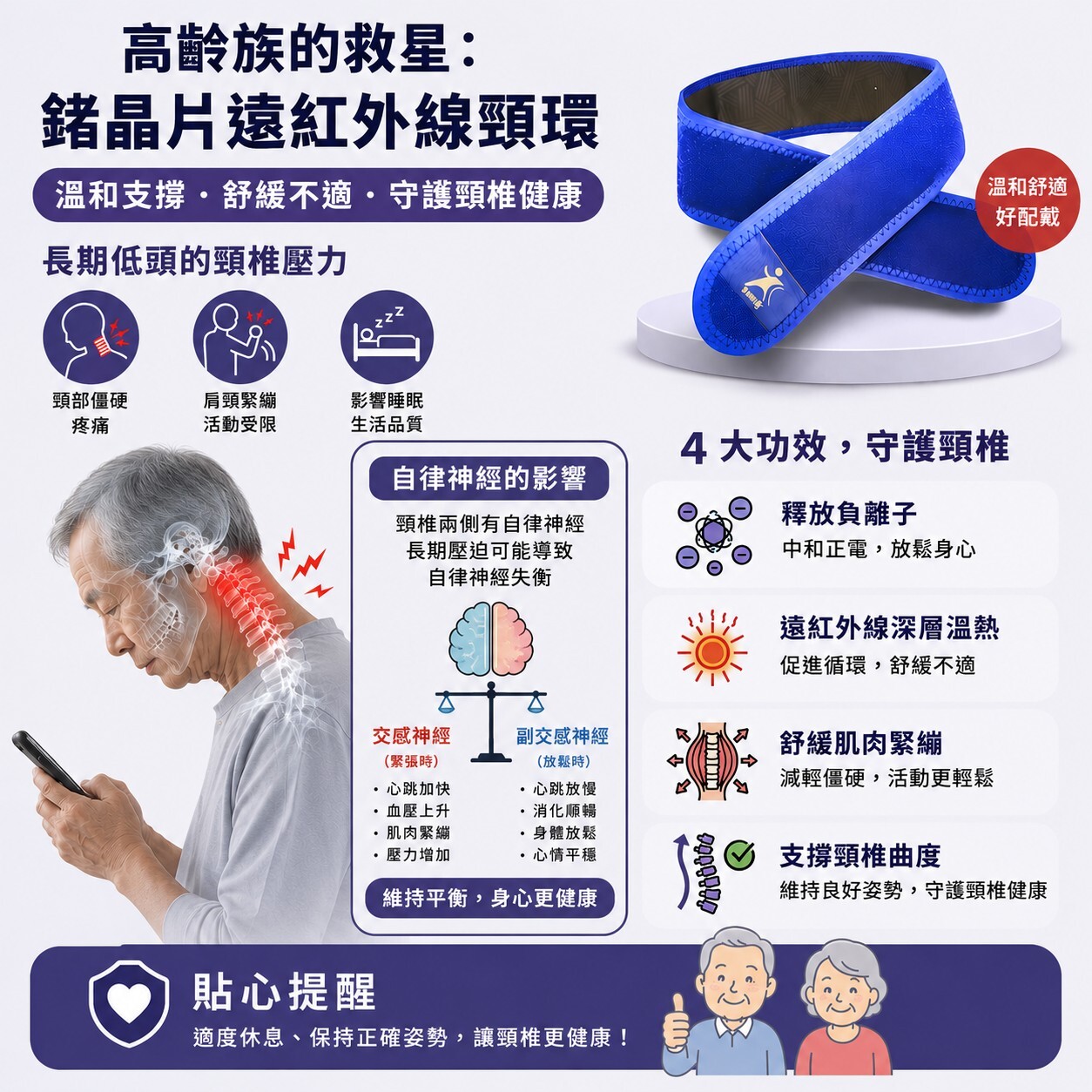 生命之光專利鍺晶片遠紅外線舒緩頸環 (脖圍)