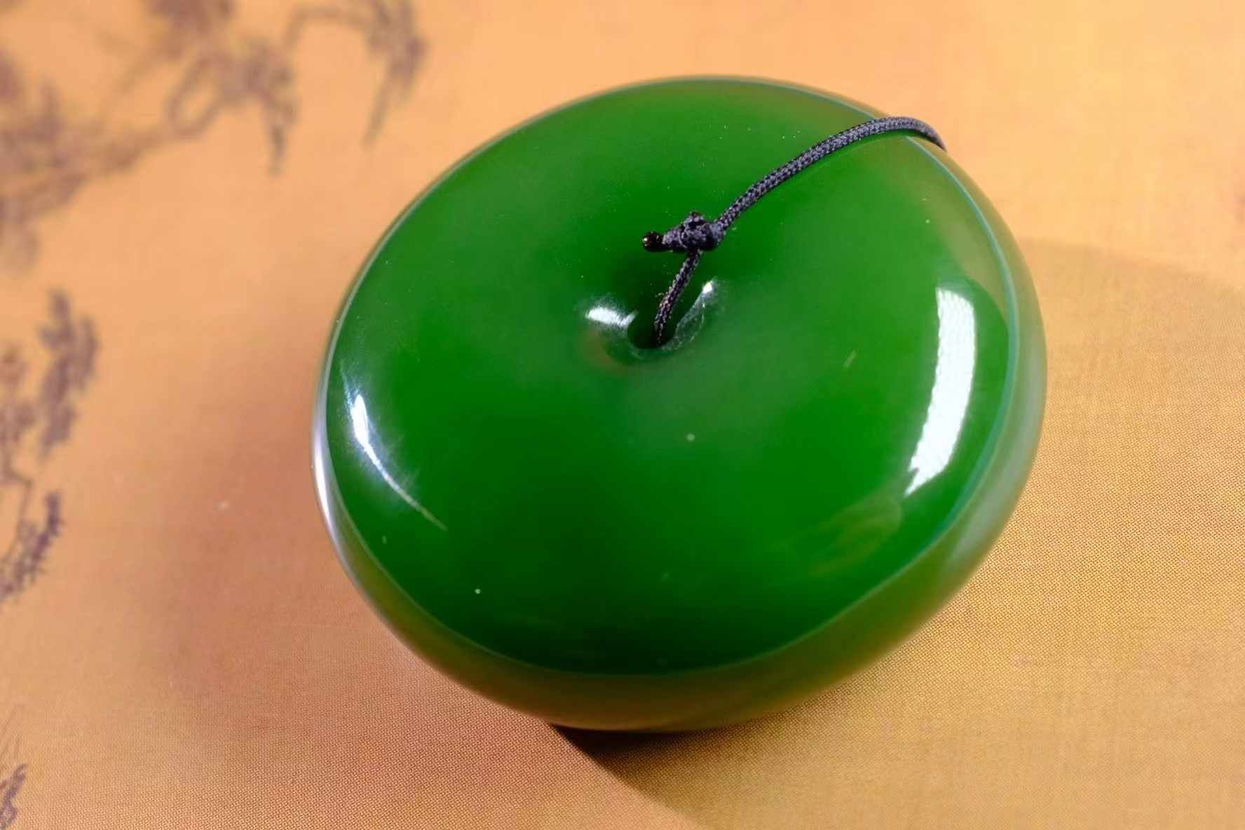 和田玉碧玉平安扣 (32mm直徑),天然和田玉軟玉