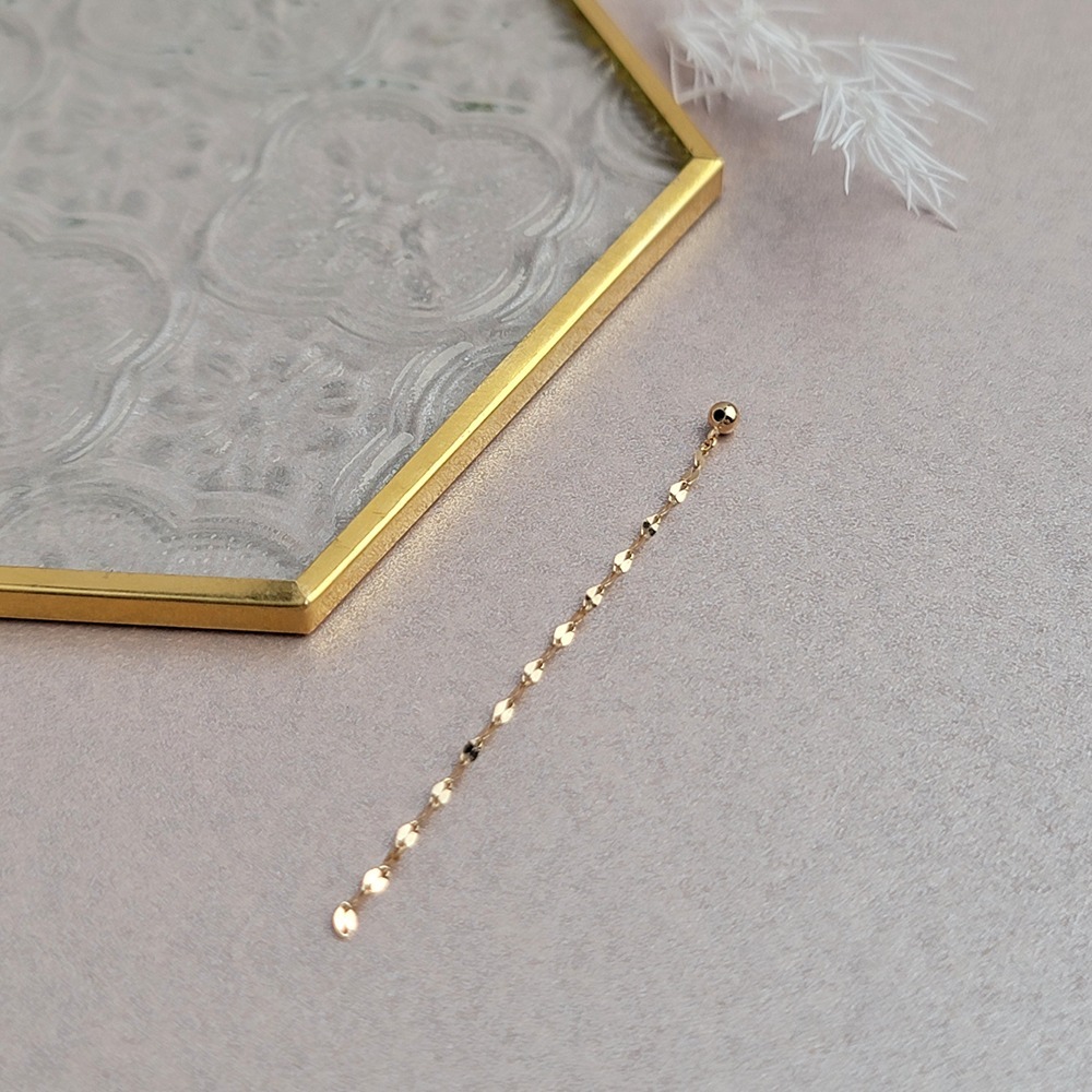 【me.luxe】K10麥穗耳鍊束(單)5cm
