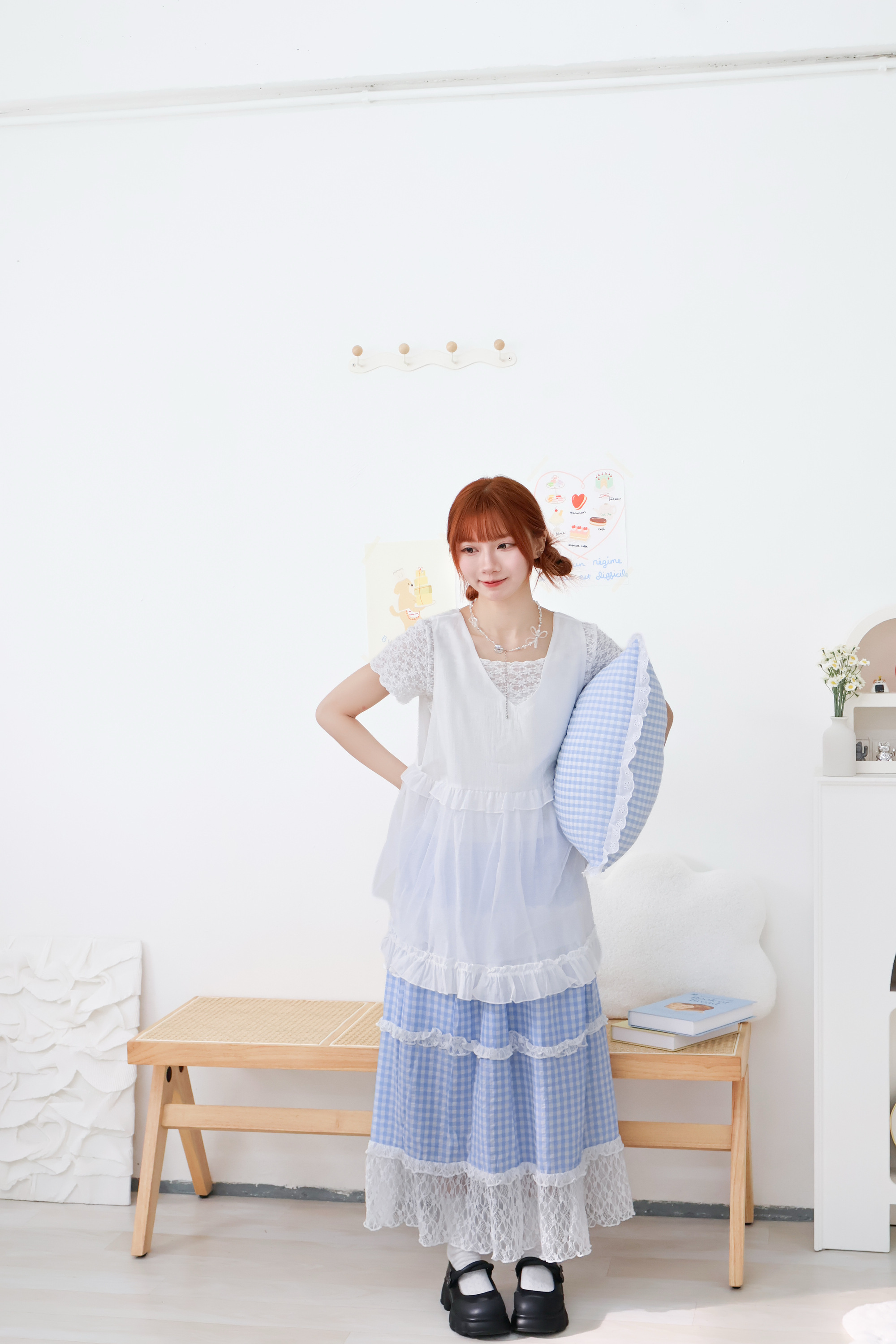 2-way紗面木耳邊背心 · 2色入
