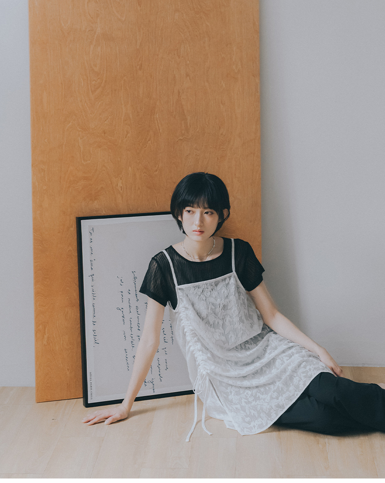 Textured Jacquard Side-Tie Ruffled Thin Shoulder Cover-Up Vest - White【01099702】in stock+pre-order