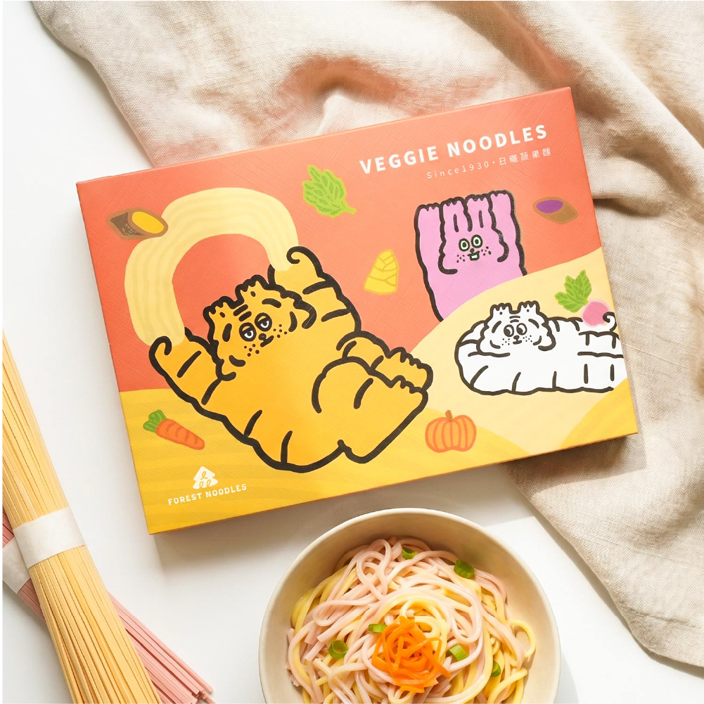 港澳｜小虎聯名｜森林繽紛禮盒｜森林裸麵(台灣小麥)｜綜合6入｜100g/包｜伴手禮