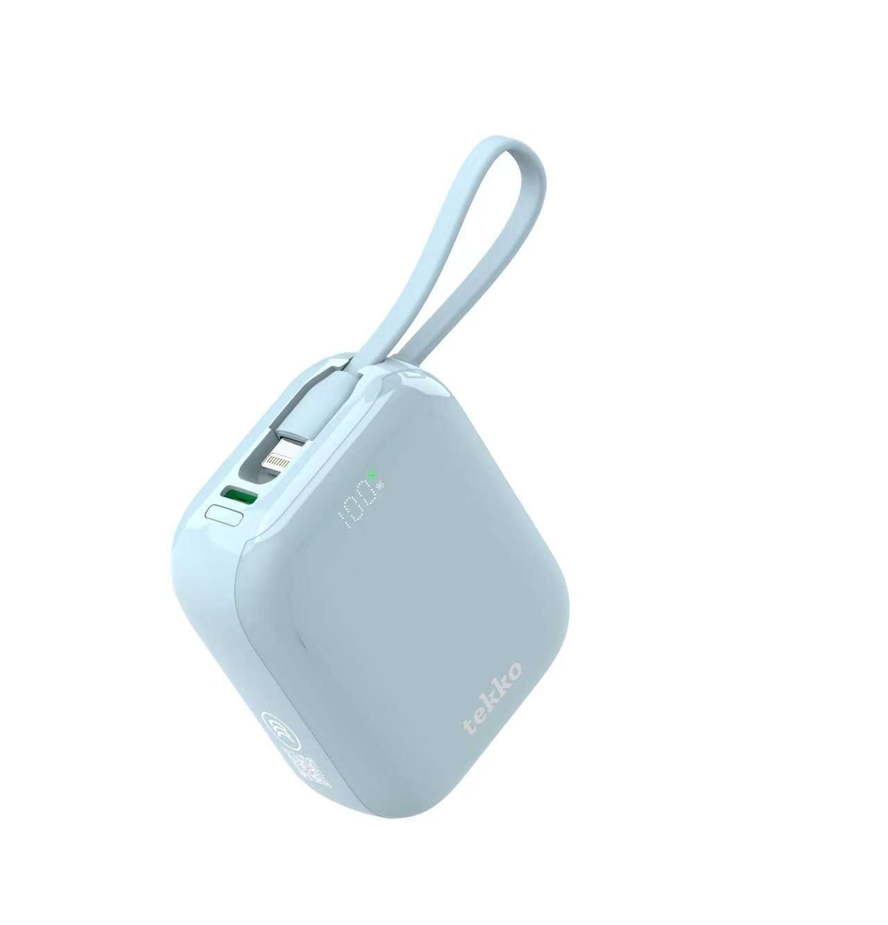 (3C & Qr code認證) Tekko SSB-Nano CL10 迷你自帶雙線半固態 10000mAh 行動電源