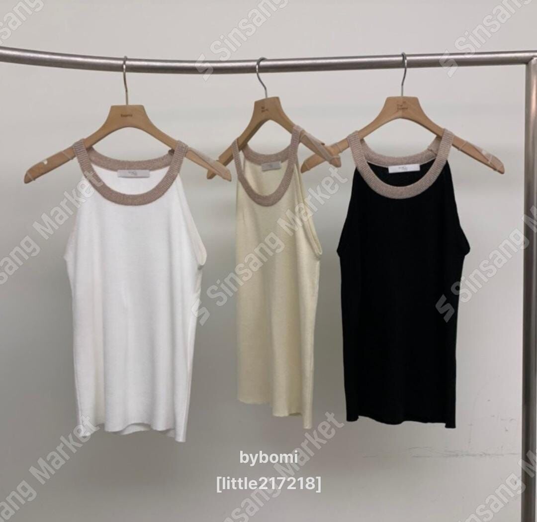BM6414 杏色掛脖領入肩上衣
