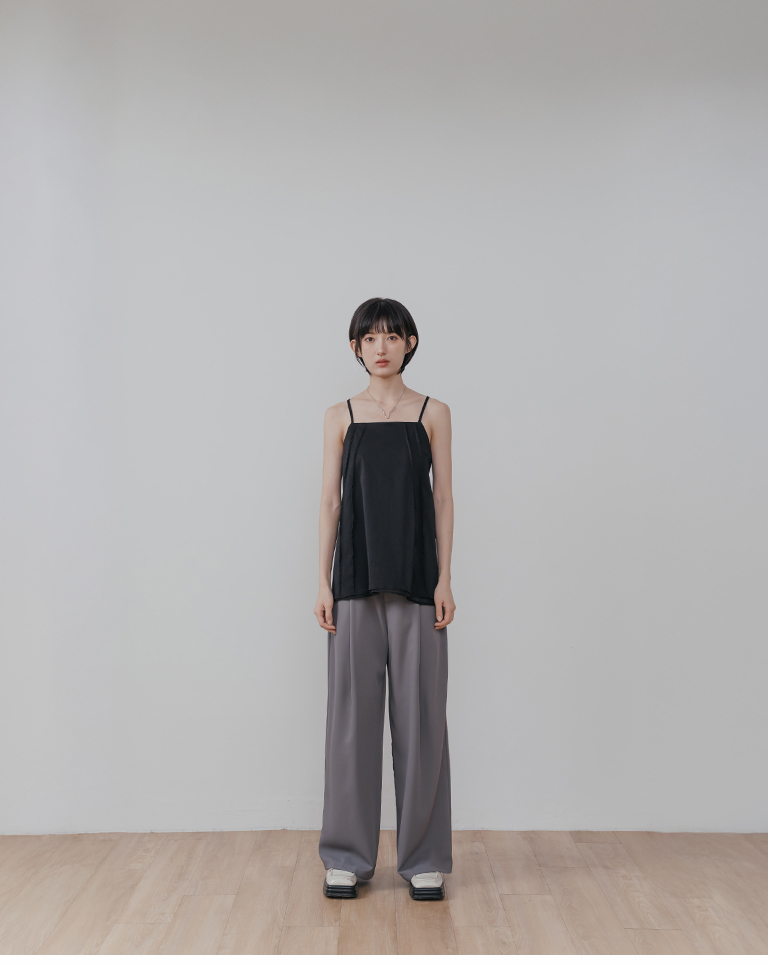 Simple pleated suit trousers - gray S/M/L【04030526】in stock+pre-order