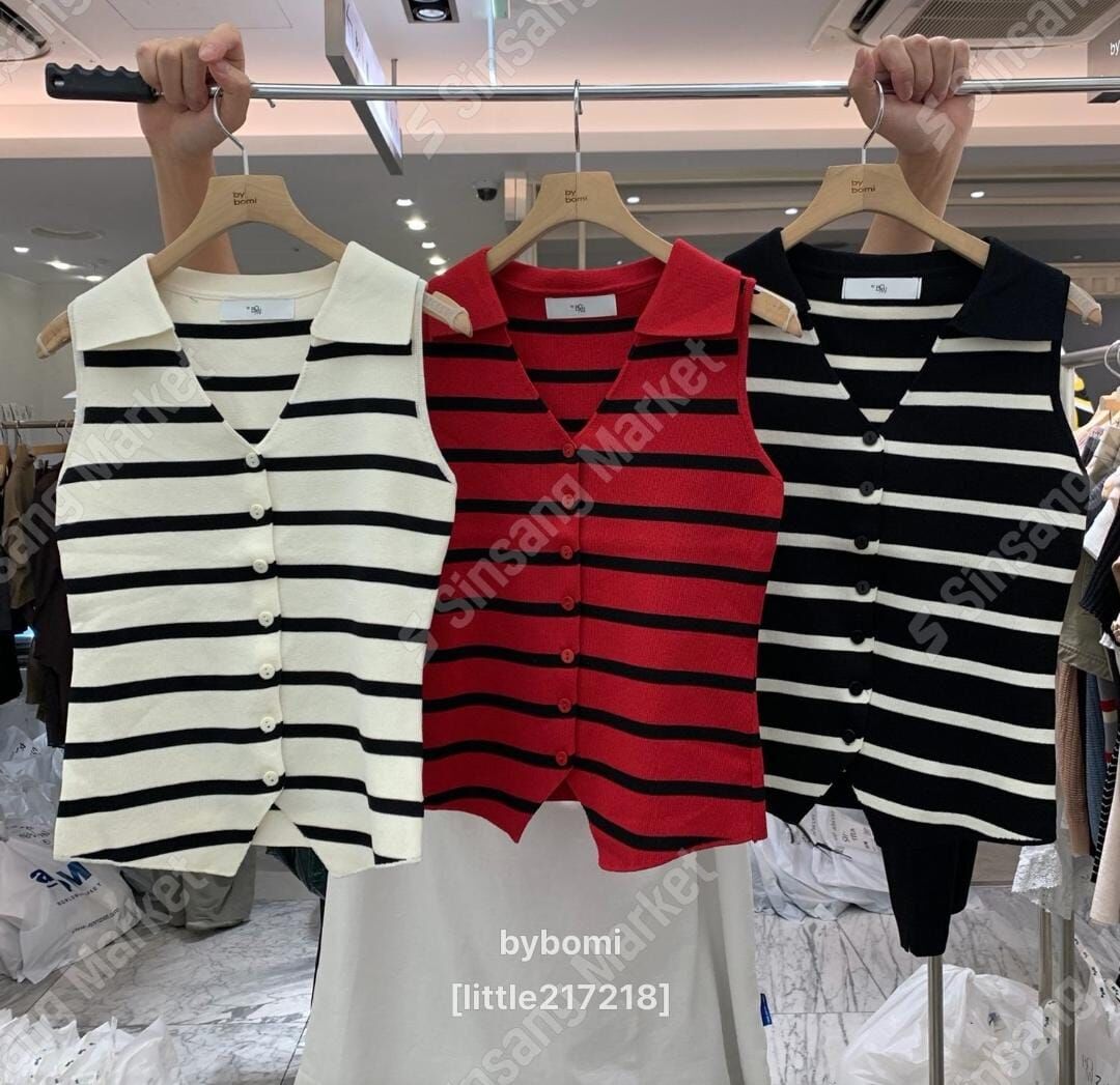 BM6416 撞色間紋反領入肩上衣