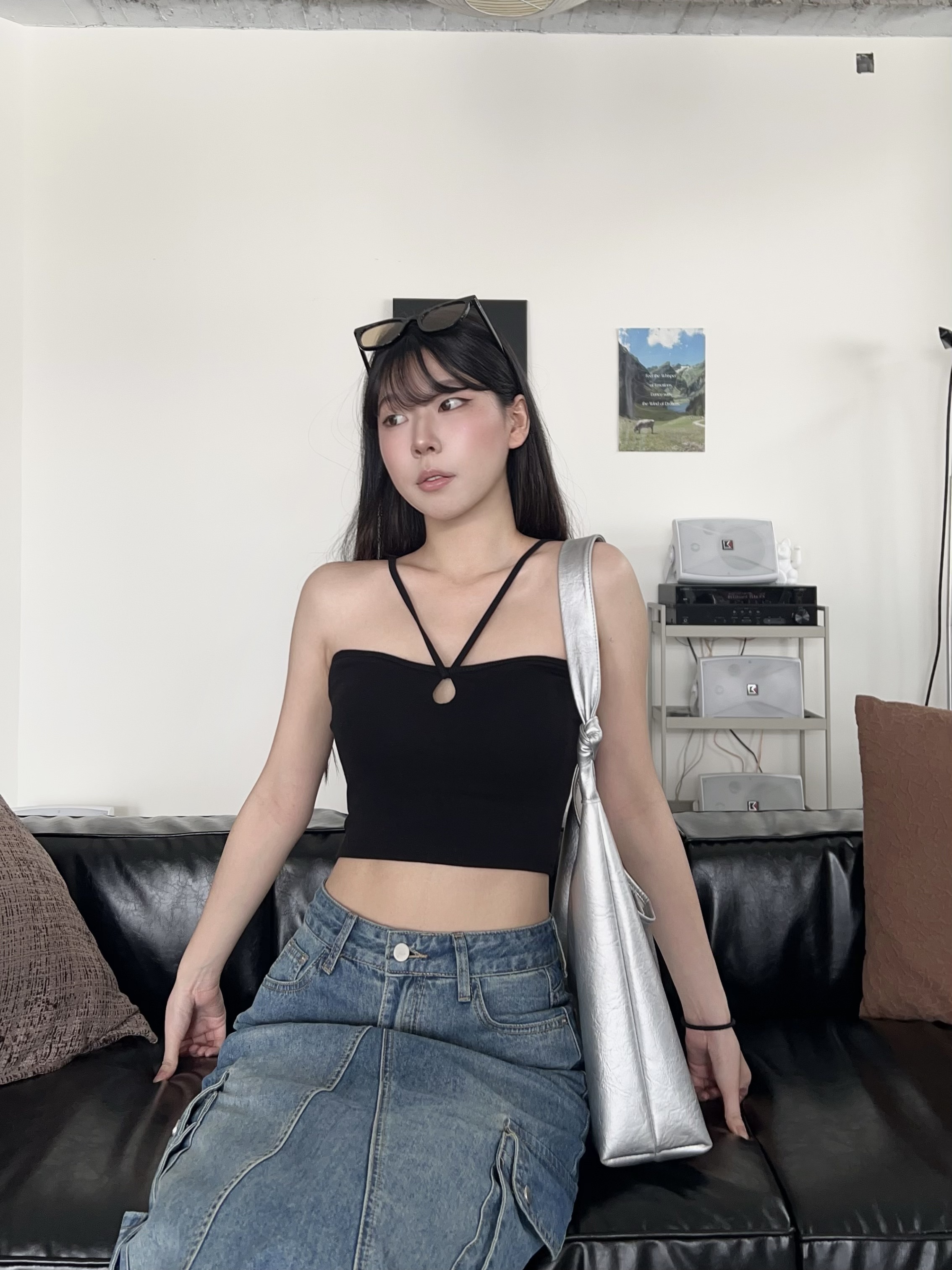 夏季性感簍空掛脖吊帶小可愛