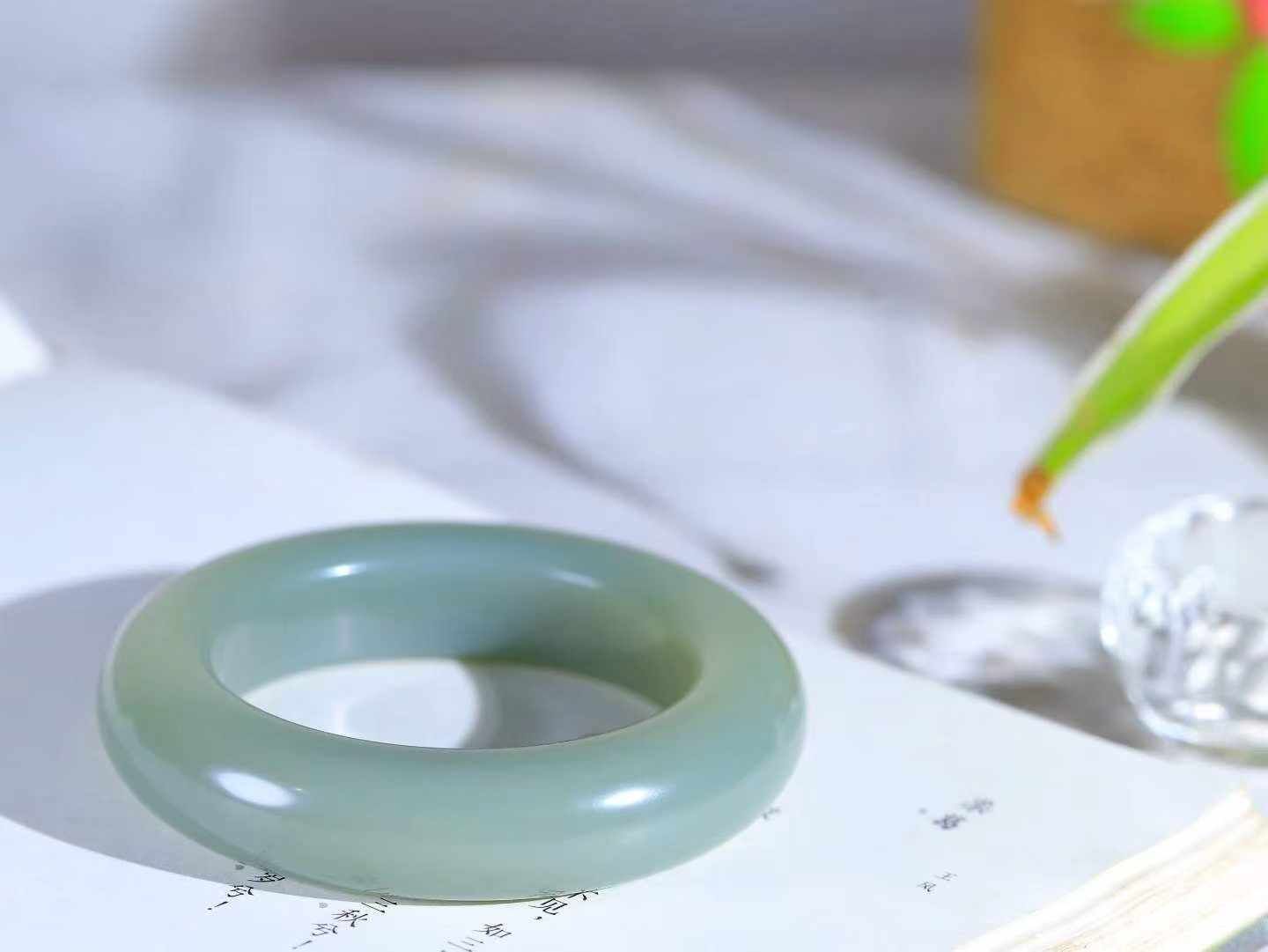 和田玉碧波流轉手鐲,天然和田玉軟玉