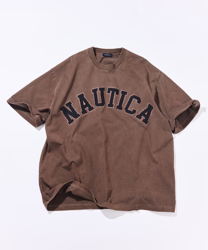 2026SS NAUTICA PIGMENT DYED ARCH LOGO 刺繡 字體 水洗 短T 寬鬆 現貨