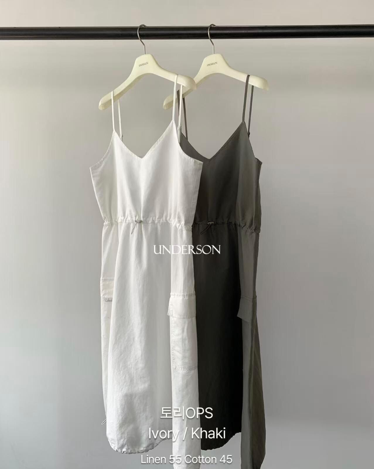 UD6427 工裝口袋連身裙