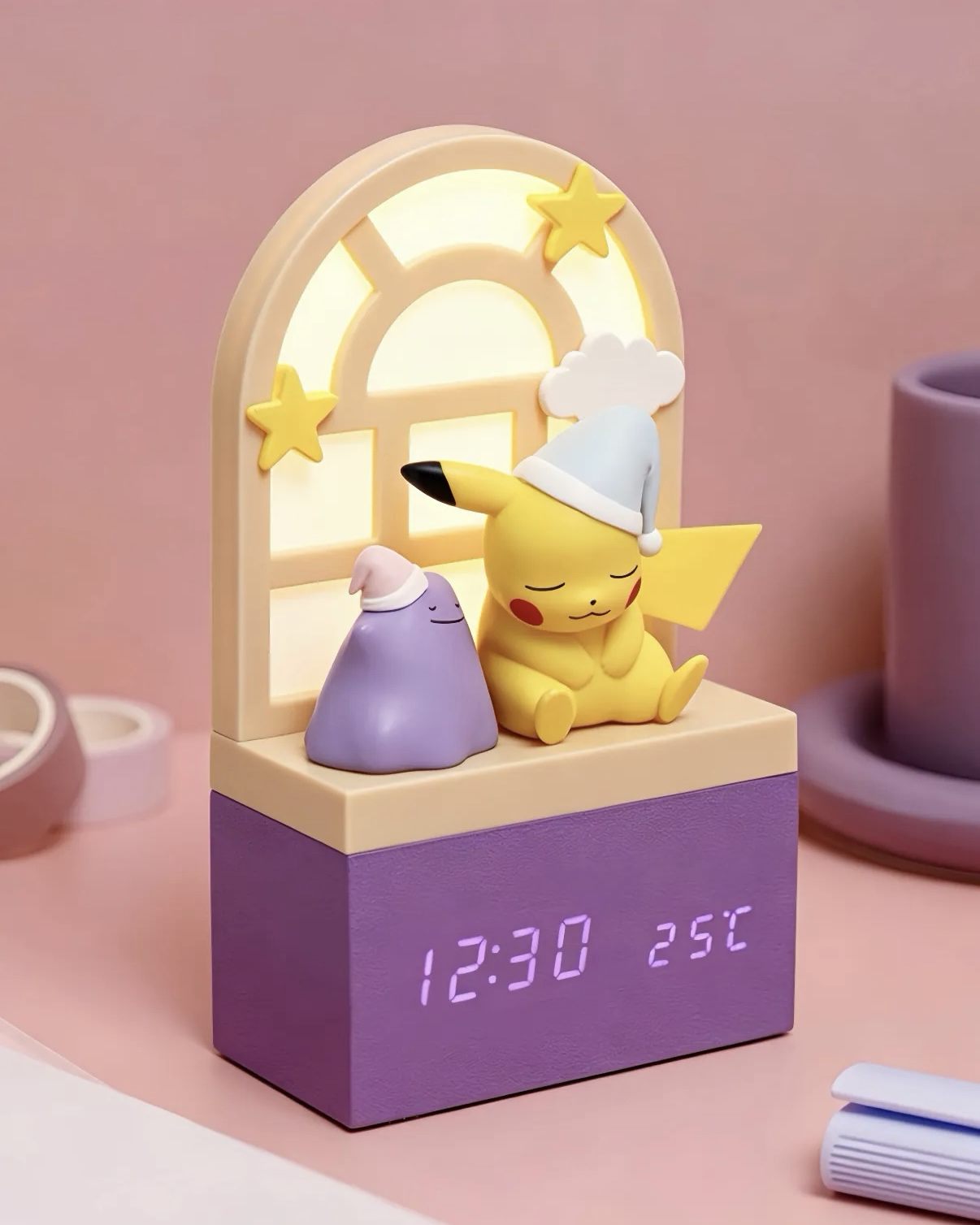 <正版授權>韓國🇰🇷 HANILDI 寶可夢 皮卡丘&百變怪 夜燈電子時鐘 鬧鐘 Pokémon 聯名