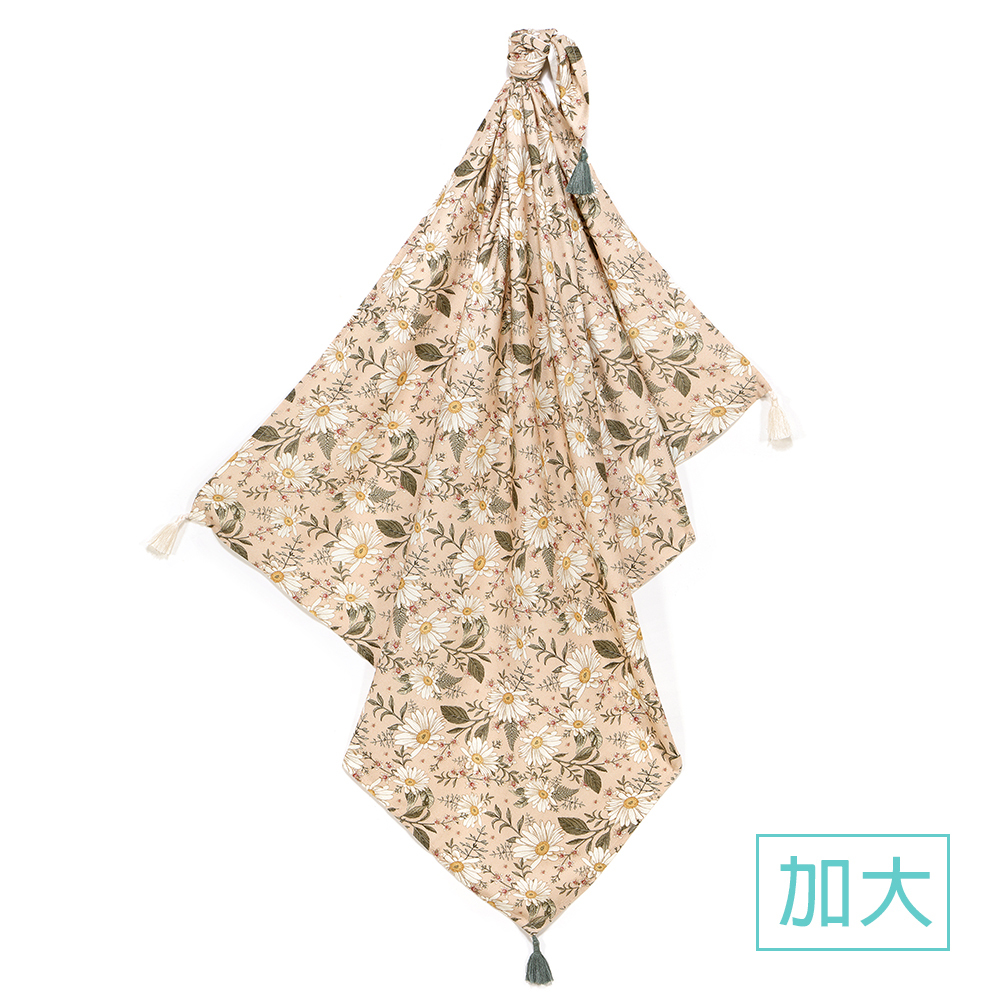 La Millou波蘭 竹纖涼感巾加大(110x140cm)｜抗菌包巾｜浪漫雛菊