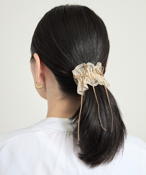 刺繡蝴蝶結髮插