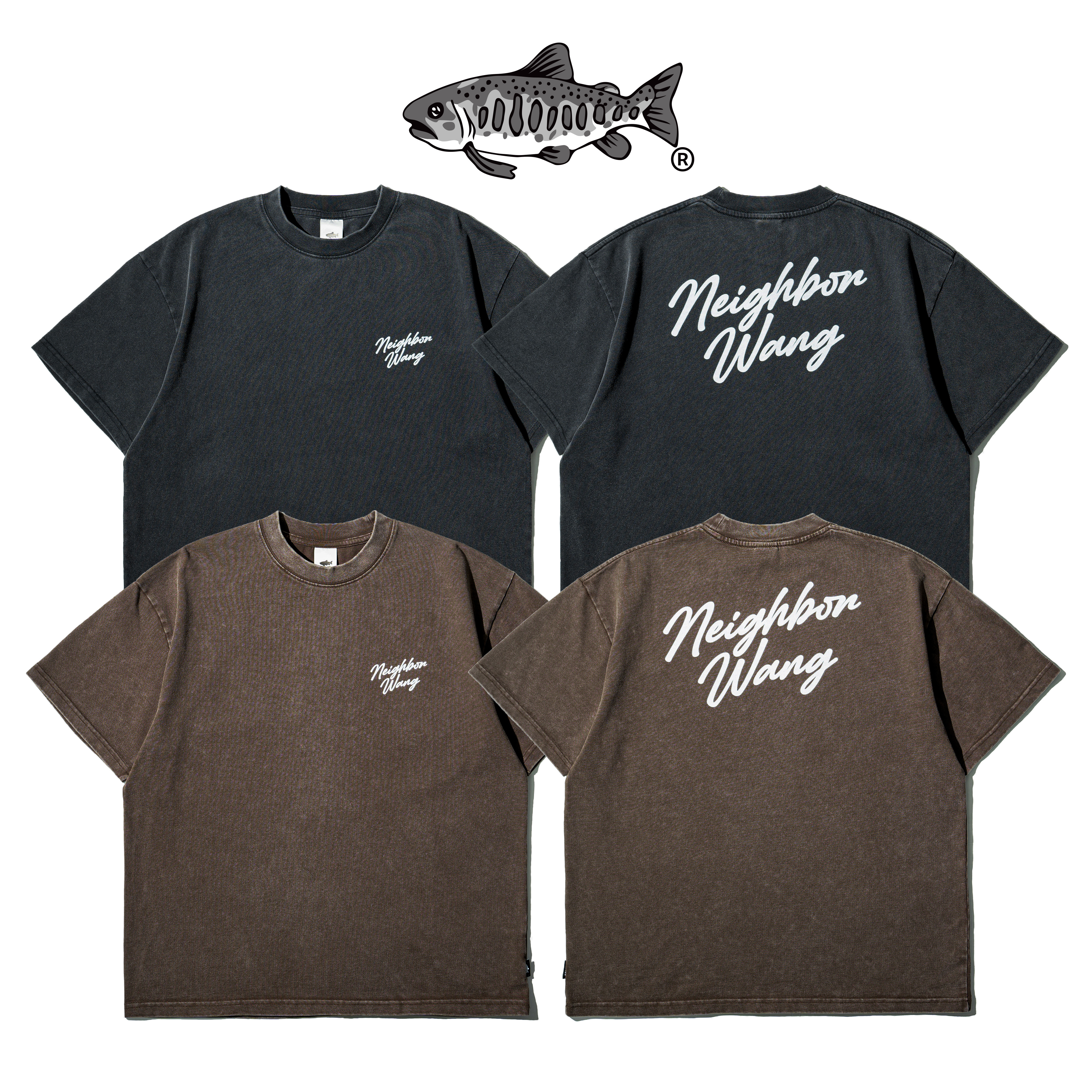 AGILITY Washed Boxy Tee / Neighbor Wang 水洗 草寫短袖Tee  [SR0-WONG]