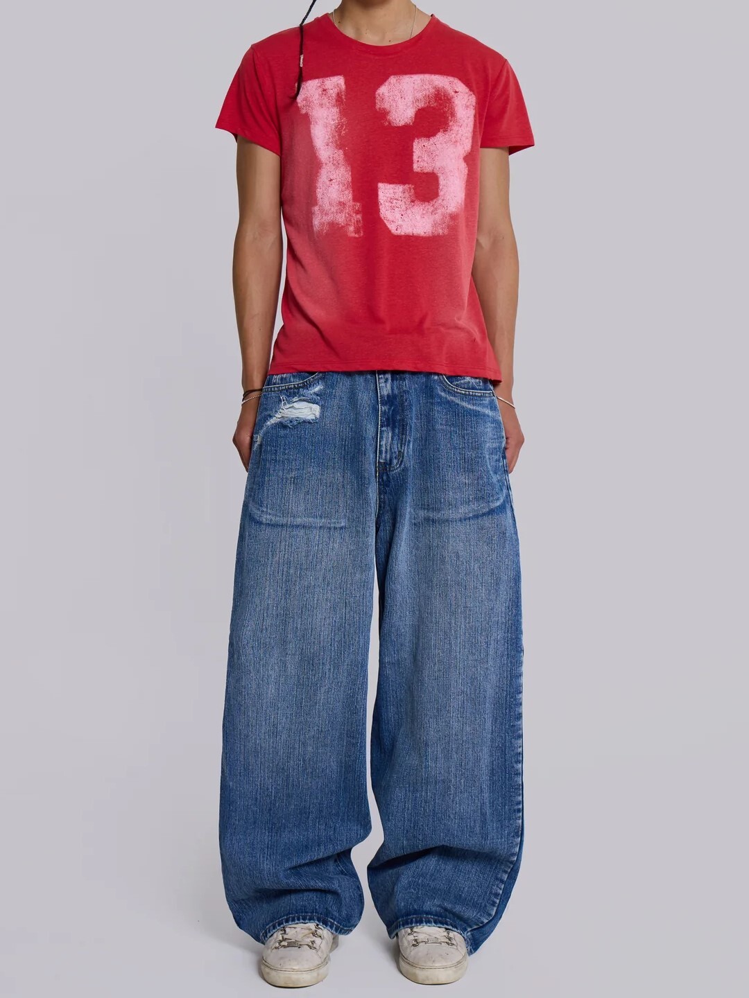 JADED LONDON 自由之鷹星旗條 巨型破壞闊腿牛仔褲 Eagle XL Colossus Jeans JMJE5766