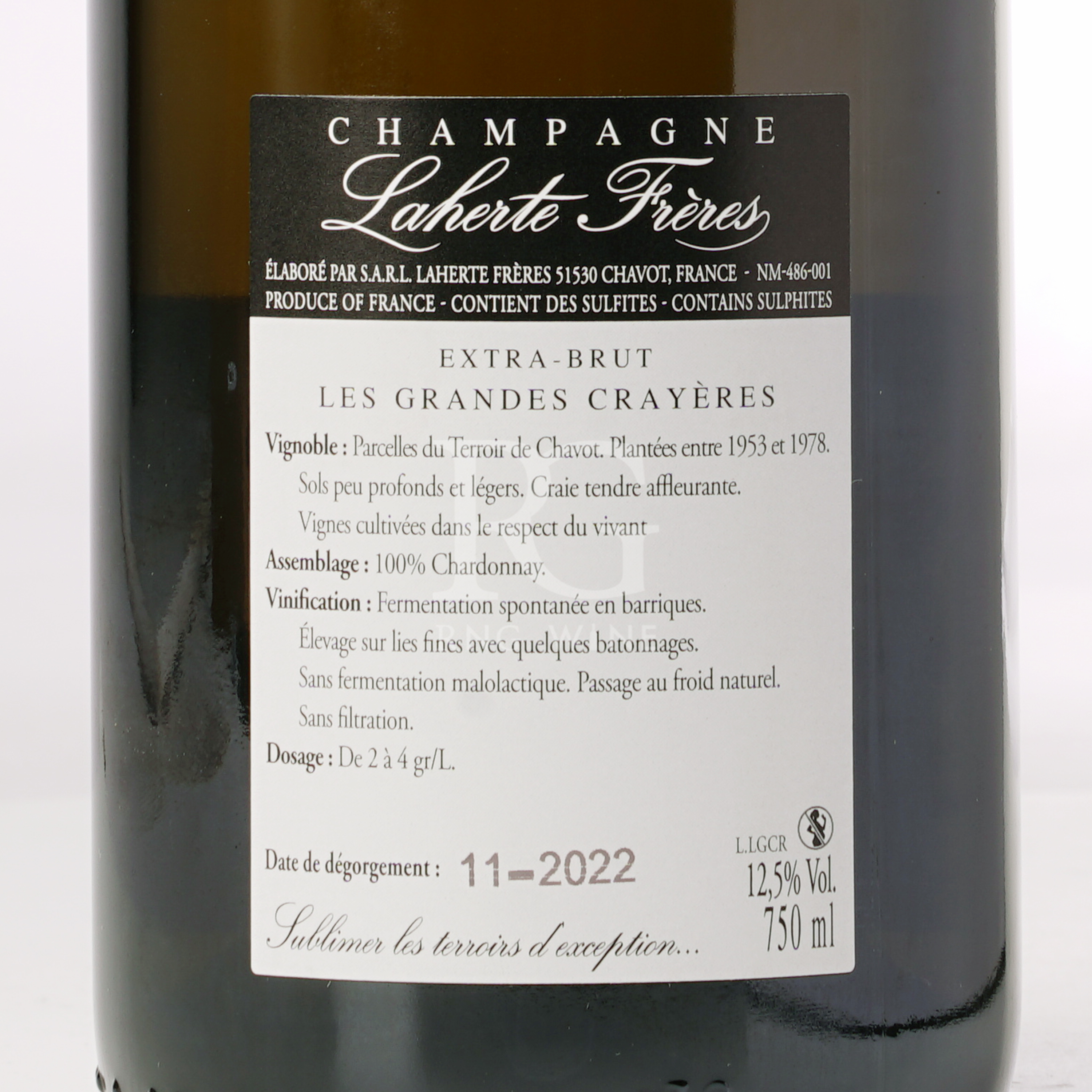 Laherte Freres Les Grandes Crayeres Blanc de Blancs Extra Brut Millesime 2019