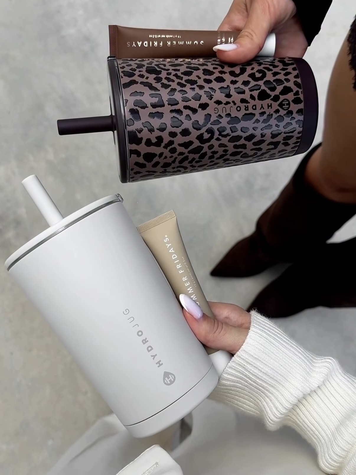 (預購）HYDROJUG Everyday Tumbler 防漏✨陶瓷內膽14oz/20oz  Brown Leopard