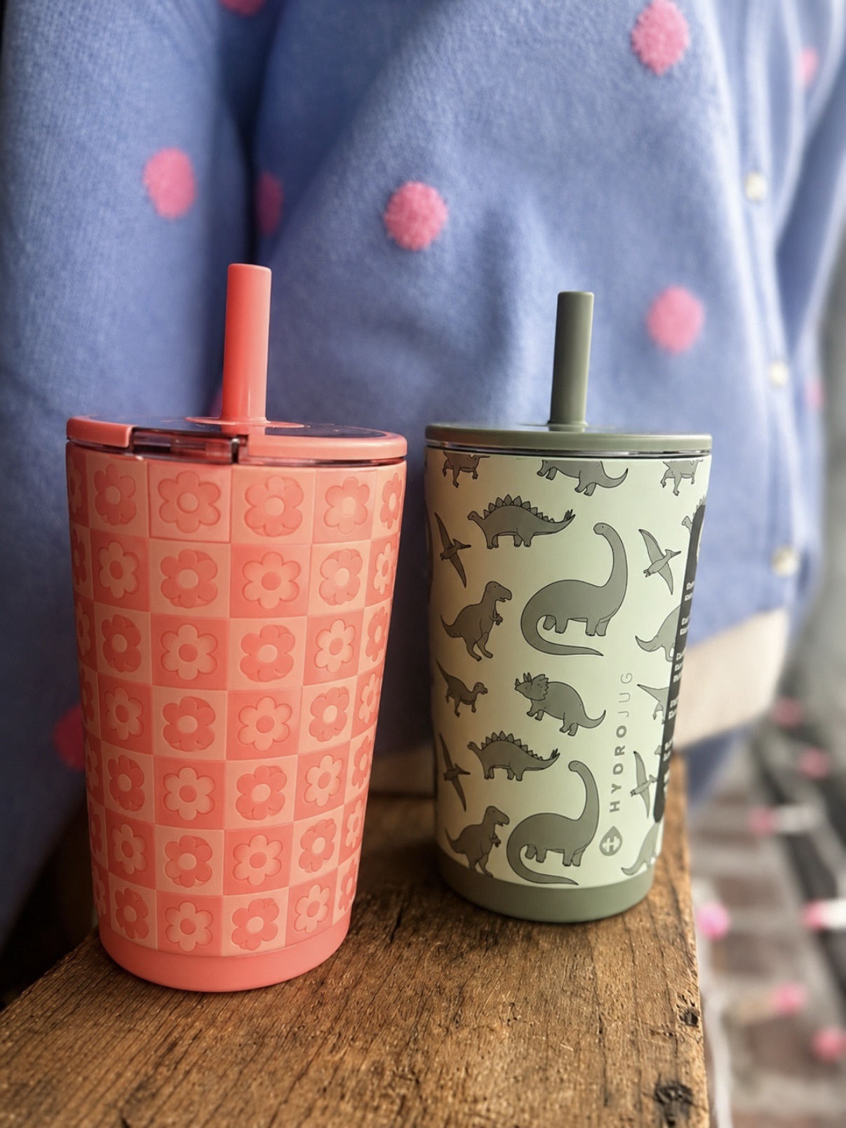 (預購）HYDROJUG Everyday Tumbler 防漏✨陶瓷內膽14oz Daisy Checkers