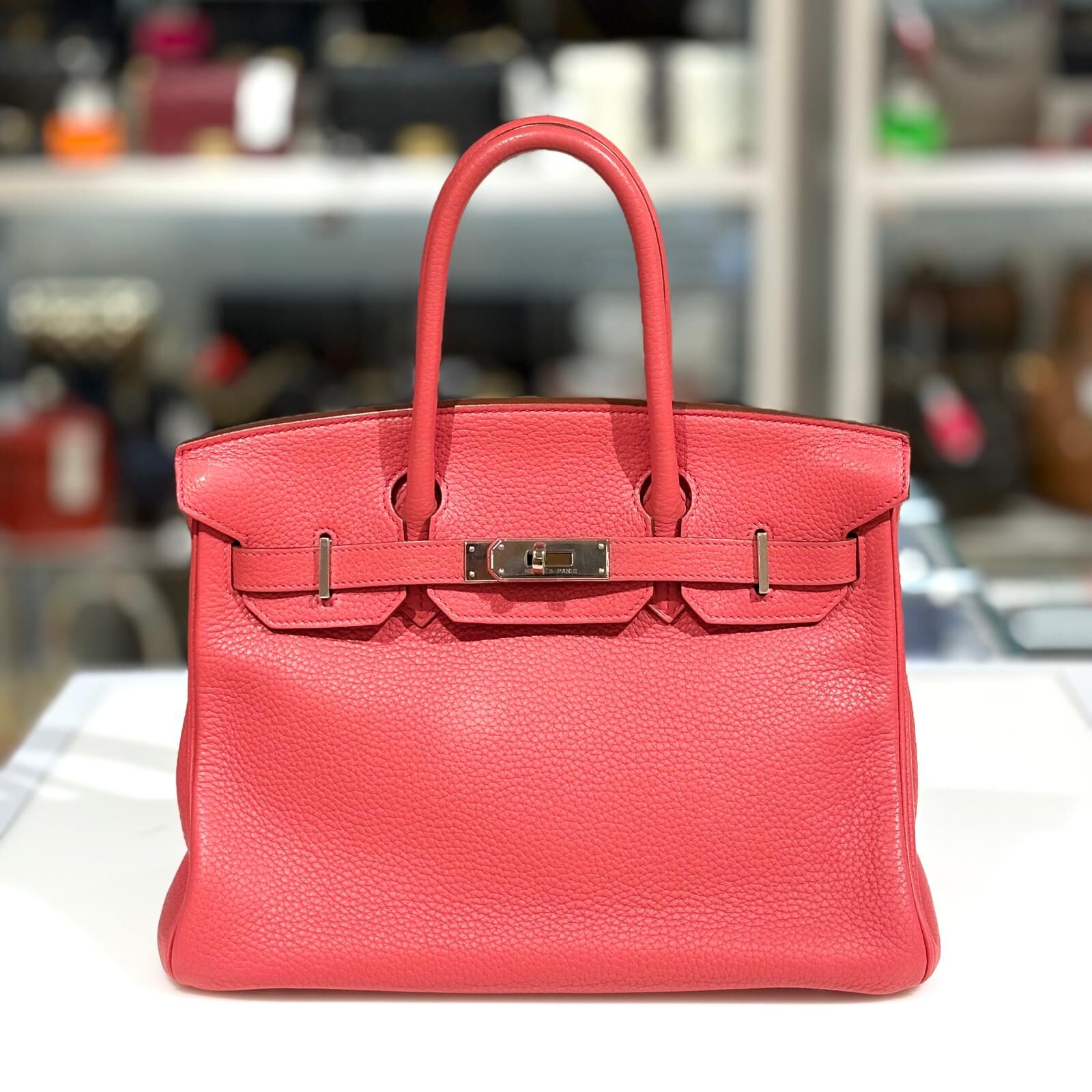 99%NEW二手BIRKIN 30 牡丹粉紅銀扣TOGO皮 2R/ROUGR PHW#B30 #鉑金包 #兩年免費保養 #香榭站正品