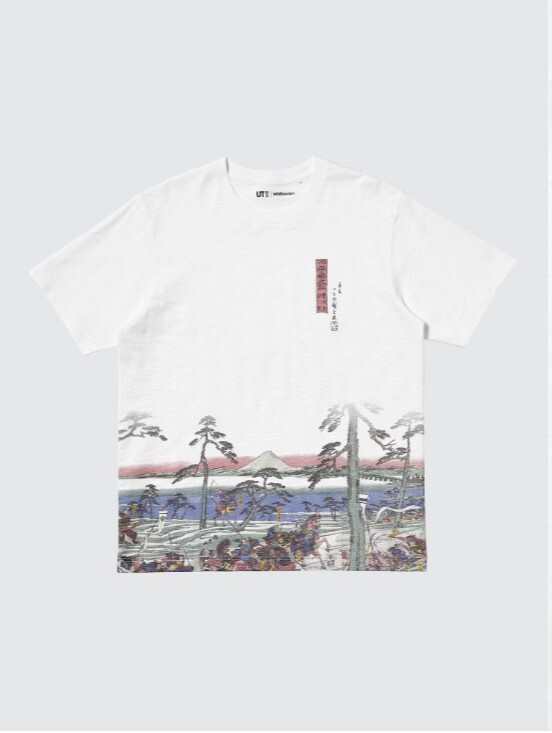 日本 UNIQLO 限定 浮世繪 美術館 英雄 白色 短Tee 488894
