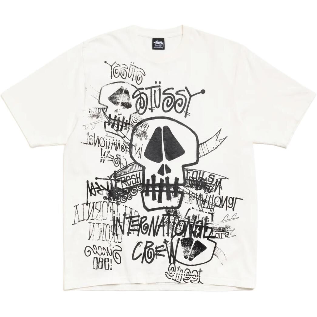 【代購】Stussy SS26 SKULLS TEE PIGMENT DYED T Shirt Unisex 1905177