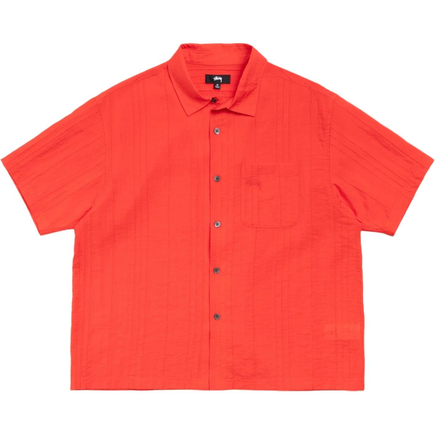 【代購】Stussy SS26 PLEATED TEXTURED SHIRT Unisex 1110383