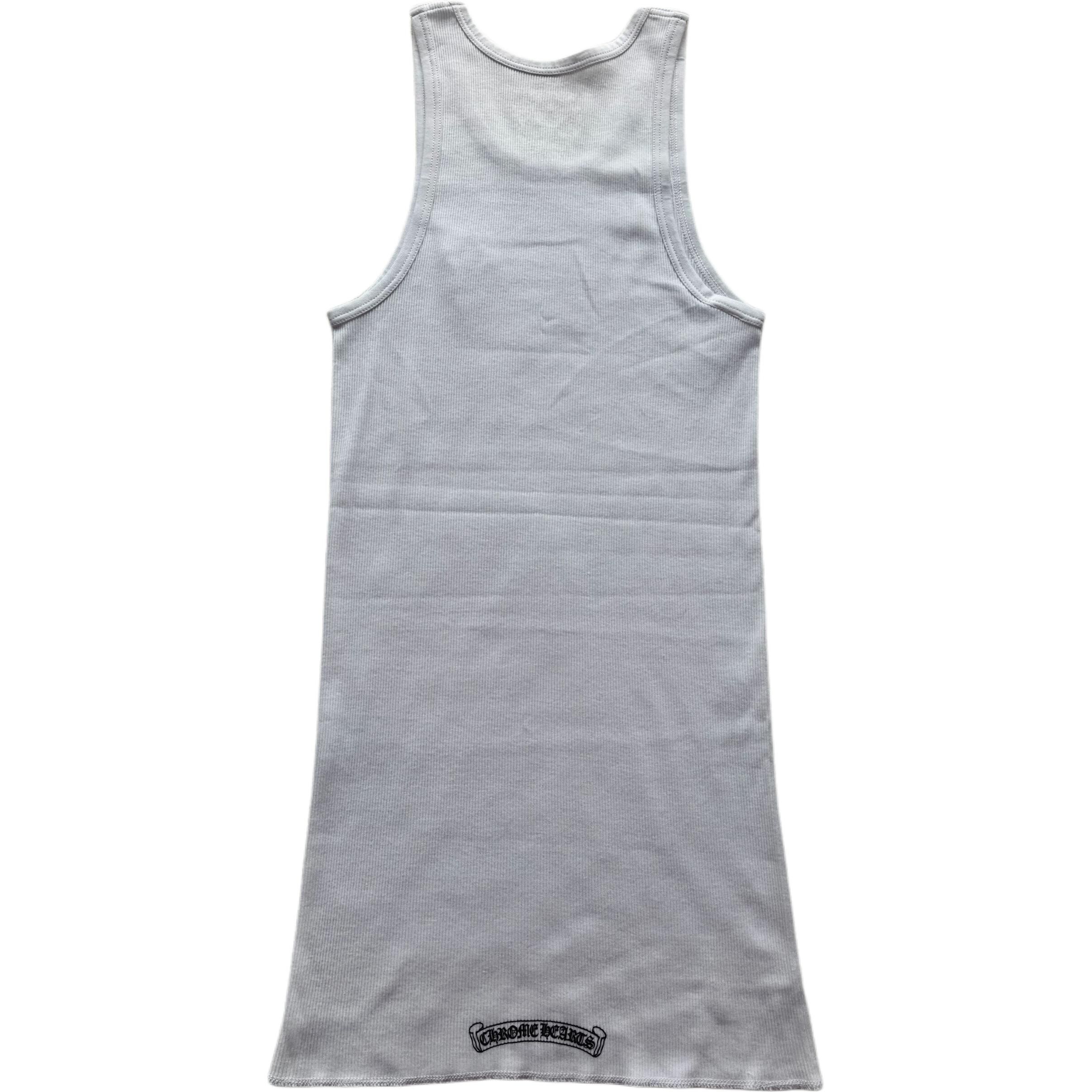 【代購】Chrome Hearts Tank Tops Unisex White Crew Neck Moderate CH-2026FW9000