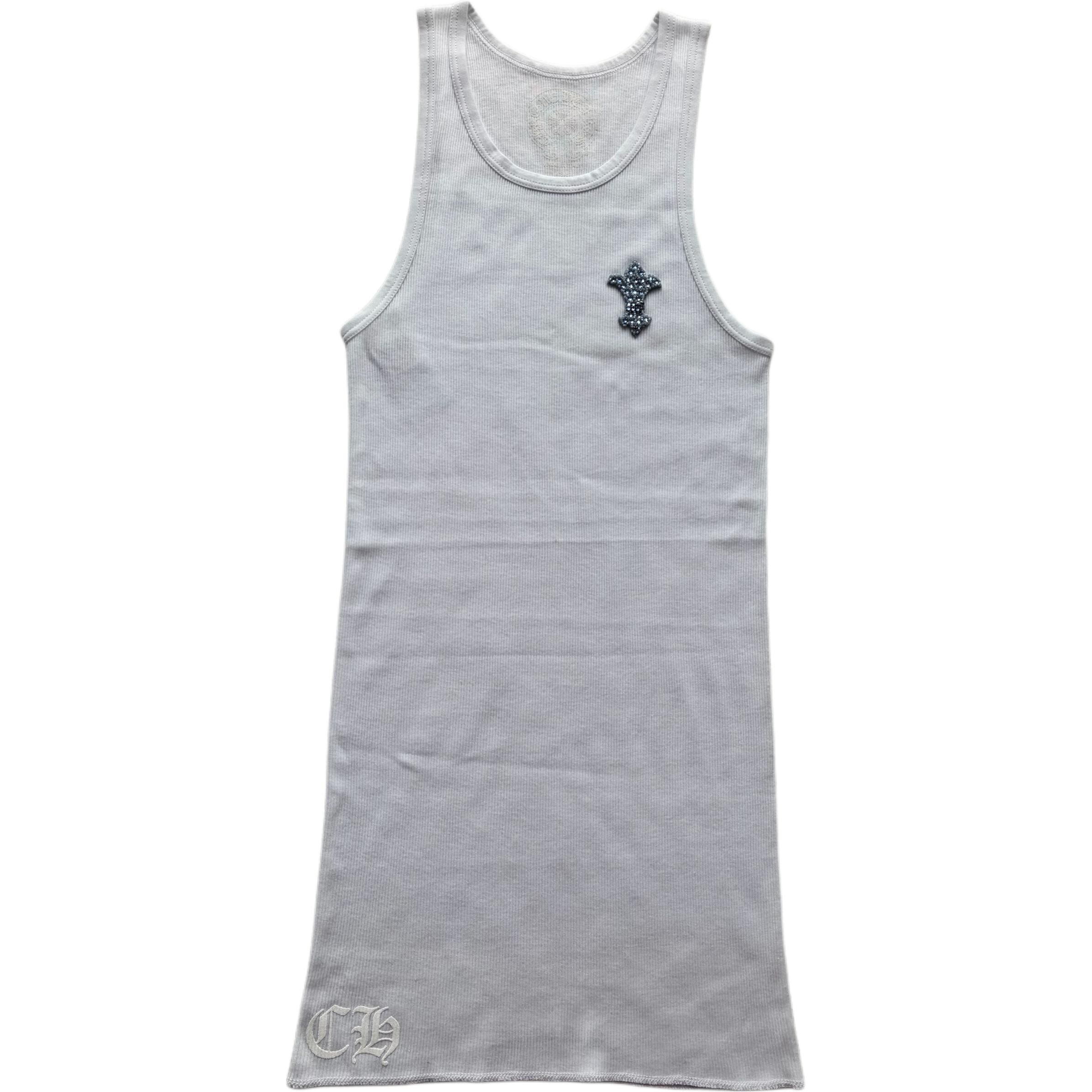 【代購】Chrome Hearts Tank Tops Unisex White Crew Neck Moderate CH-2026FW9000