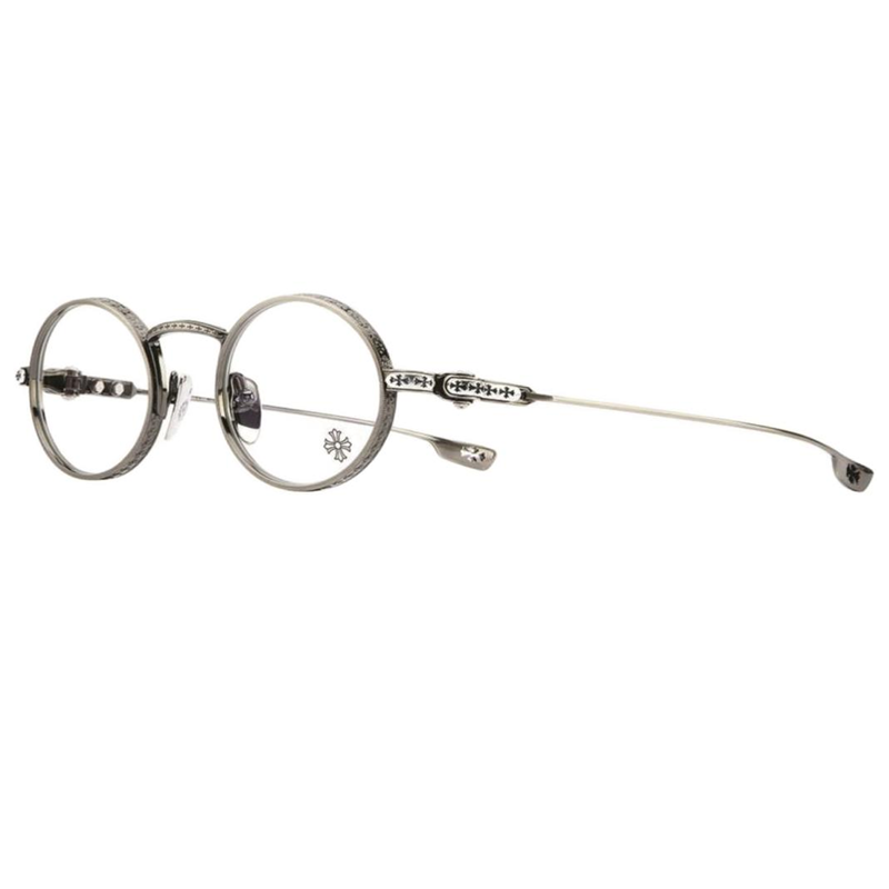 【代購】Chrome Hearts Metal Round Eyeglass Frames Women's Silver HONEYDIPPEDPWR