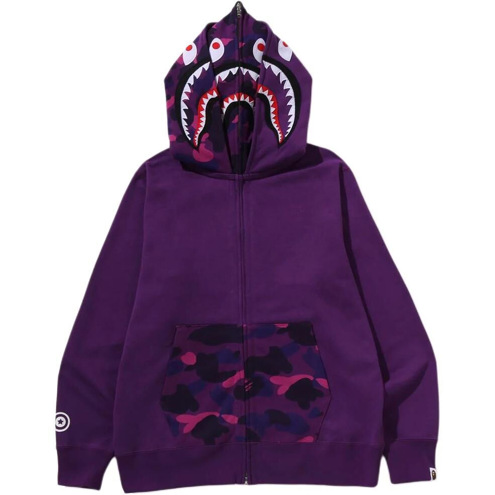 【代購】A BATHING APE SS26 COLOR CAMO SHARK FULL ZIP DOUBLE HOODIE Sweatshirt Men's 1M30-115-009