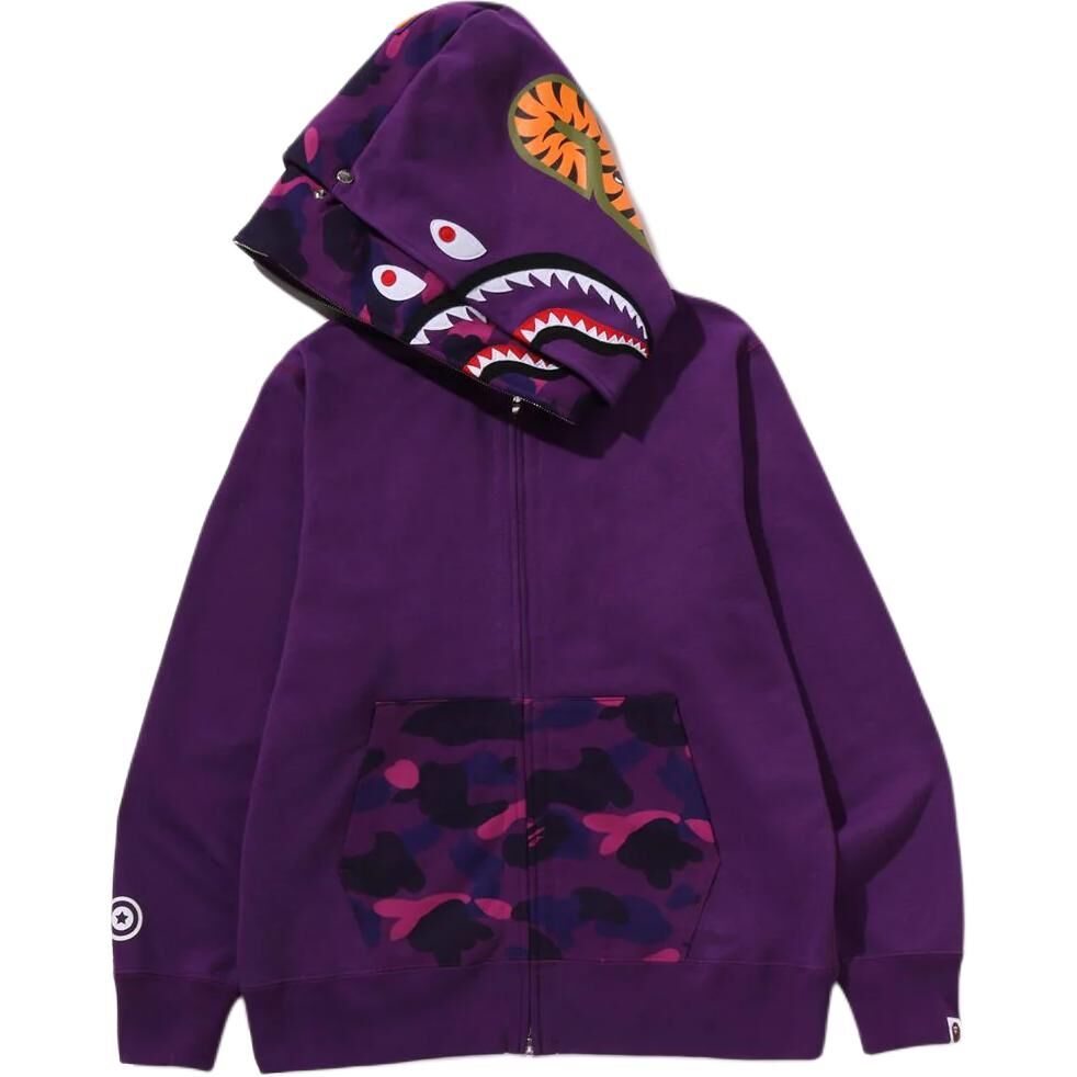 【代購】A BATHING APE SS26 COLOR CAMO SHARK FULL ZIP DOUBLE HOODIE Sweatshirt Men's 1M30-115-009