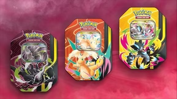 Pokemon PTCG Mega Forces Tin Mega Dragonite ex Mega Darkrai ex Mega Zeraora ex Set